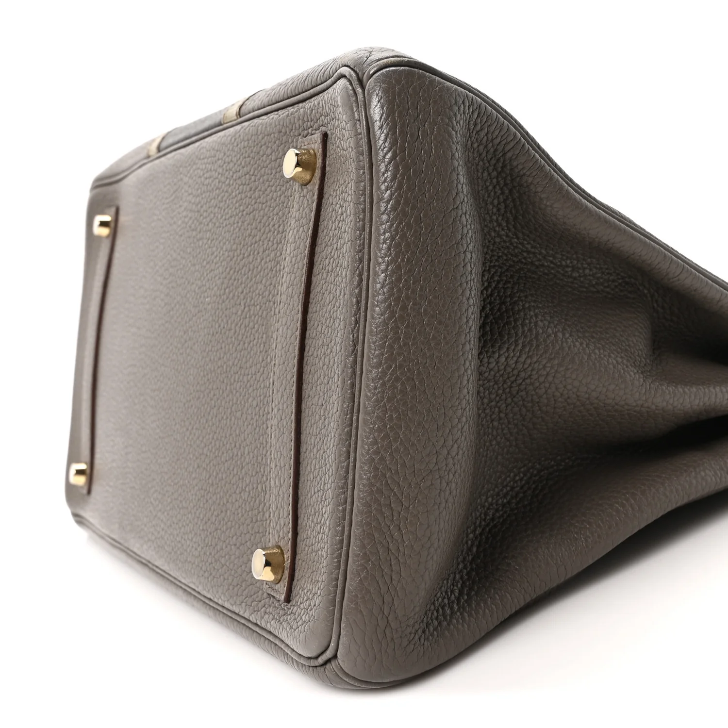 Taurillon Clemence Lizard Club Birkin 35 Etain Graphite - Image 10