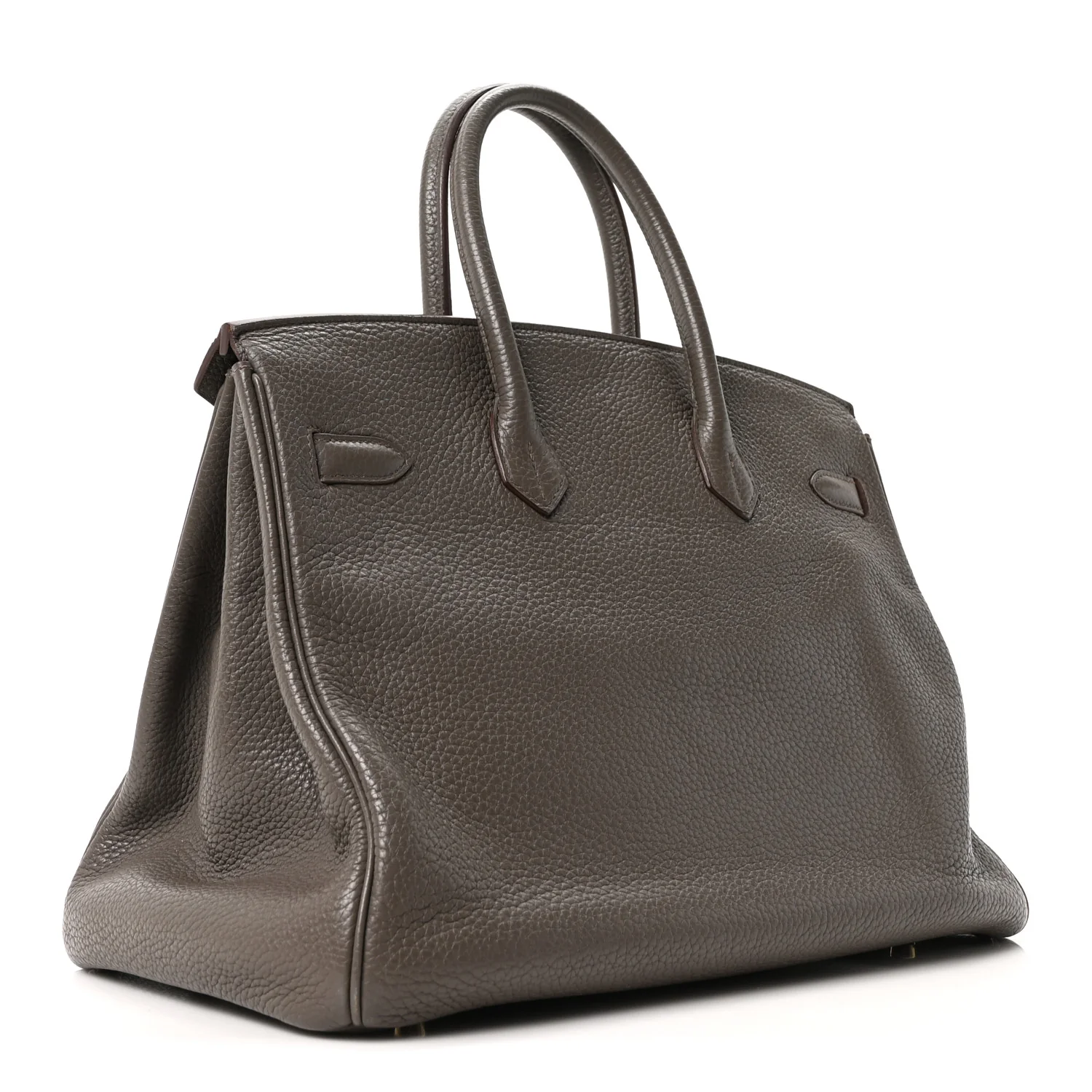 Taurillon Clemence Lizard Club Birkin 35 Etain Graphite - Image 3