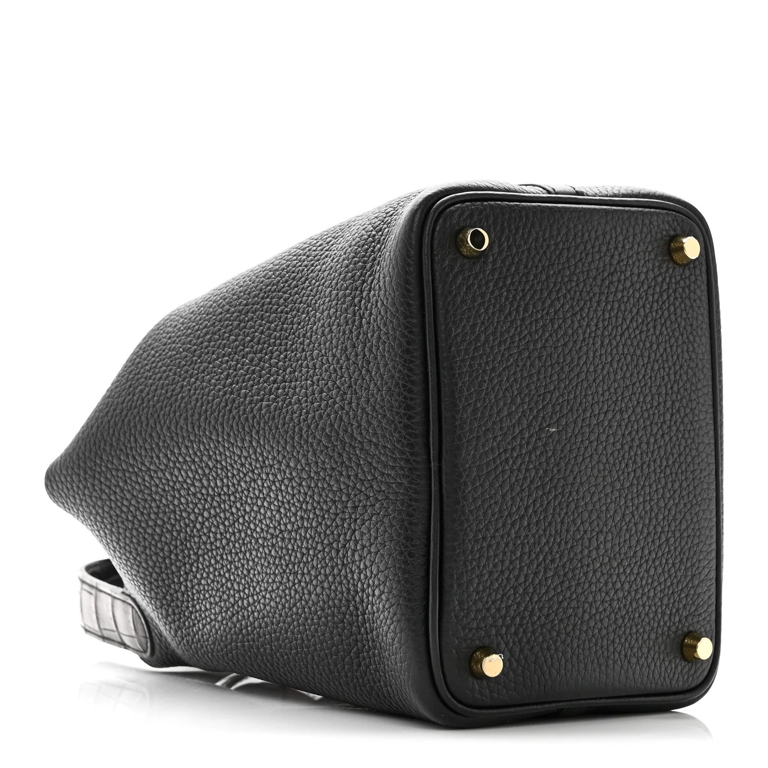Taurillon Clemence Matte Alligator Picotin Lock Touch 18 PM Black - Image 4