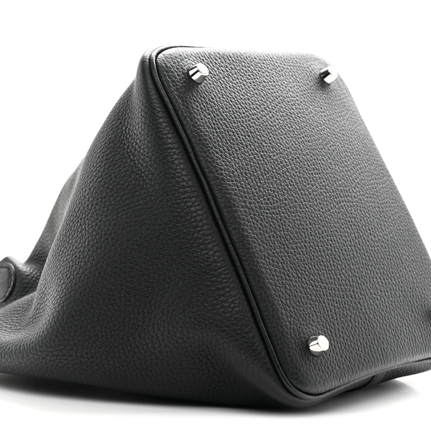 Taurillon Clemence Matte Alligator Picotin Lock Touch 22 MM Black - Image 9