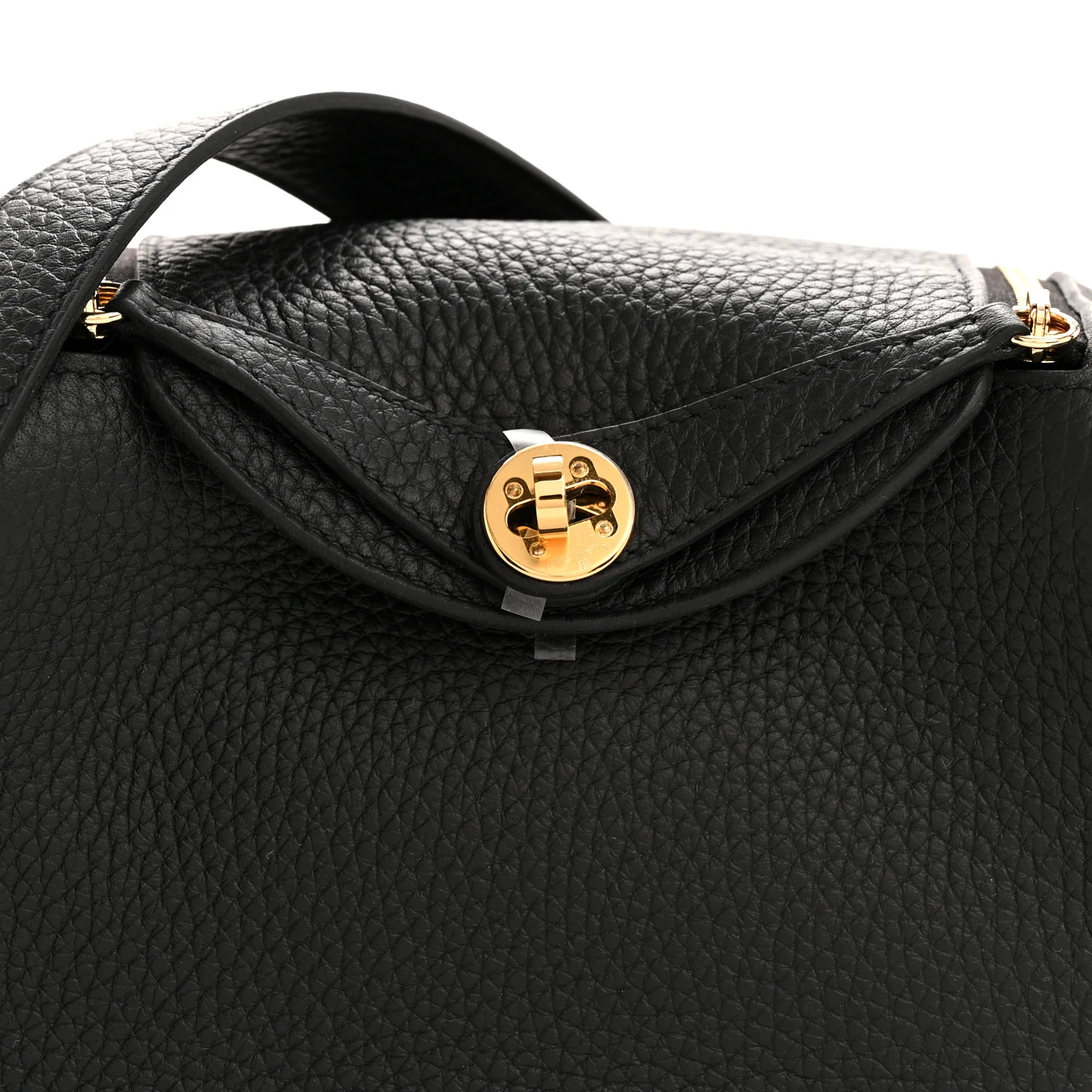 Taurillon Clemence Mini Lindy 20 Black - Image 8