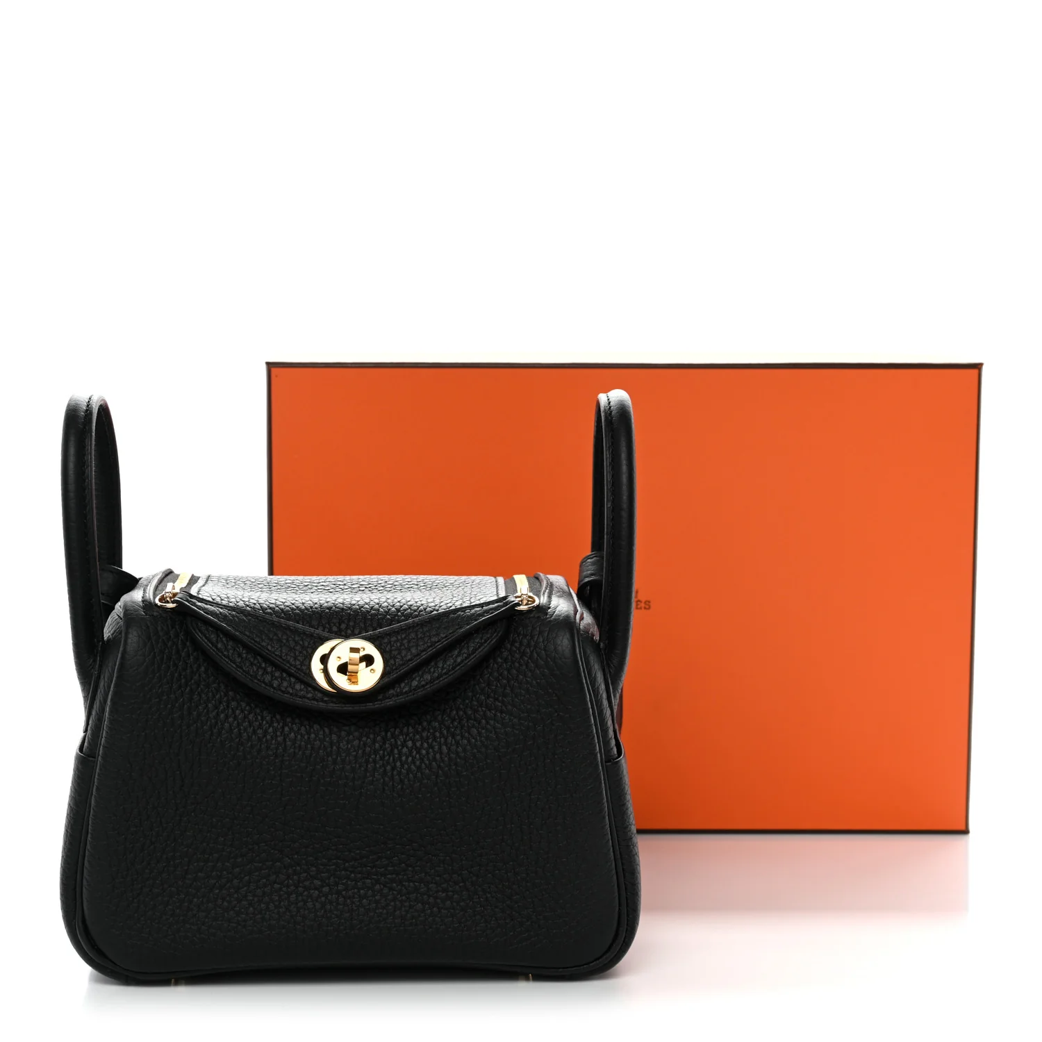 Taurillon Clemence Mini Lindy 20 Black - Image 11