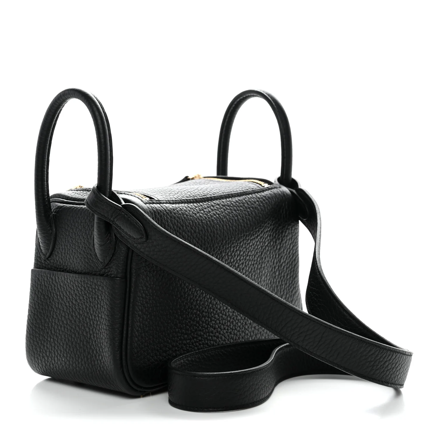 Taurillon Clemence Mini Lindy 20 Black - Image 3
