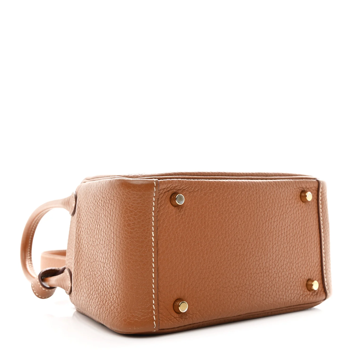 Taurillon Clemence Mini Lindy 20 Gold - Image 4