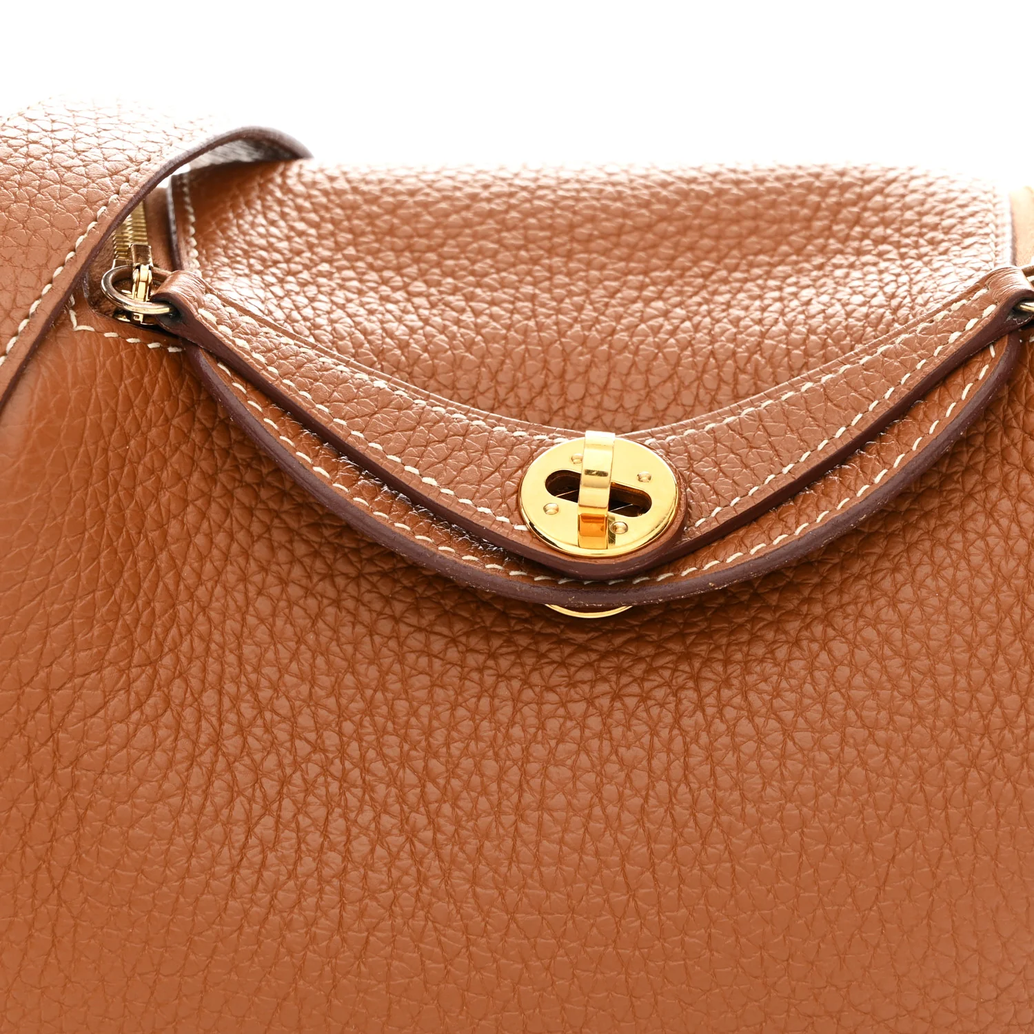 Taurillon Clemence Mini Lindy 20 Gold - Image 7