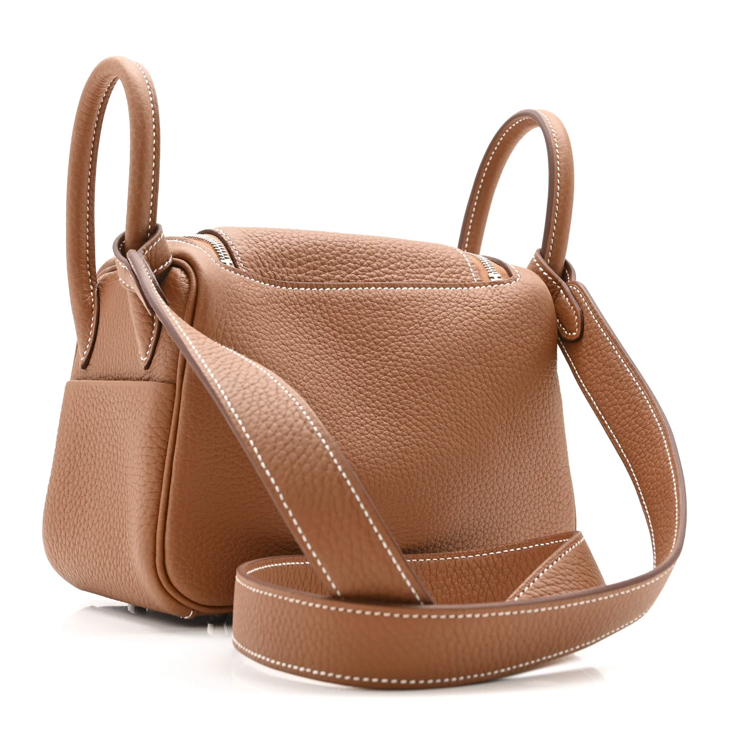 Taurillon Clemence Mini Lindy 20 Gold - Image 3