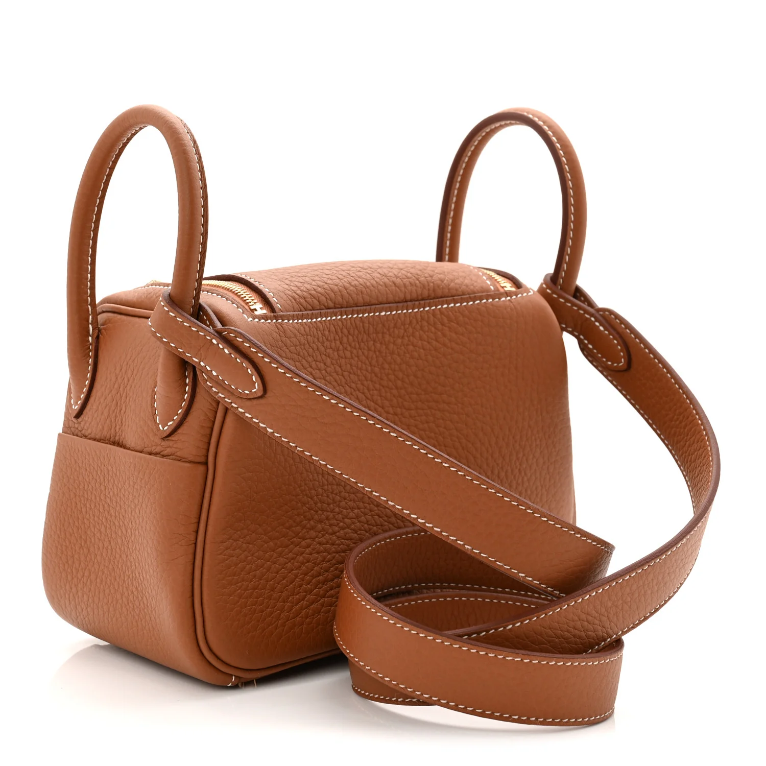 Taurillon Clemence Mini Lindy 20 Gold - Image 3