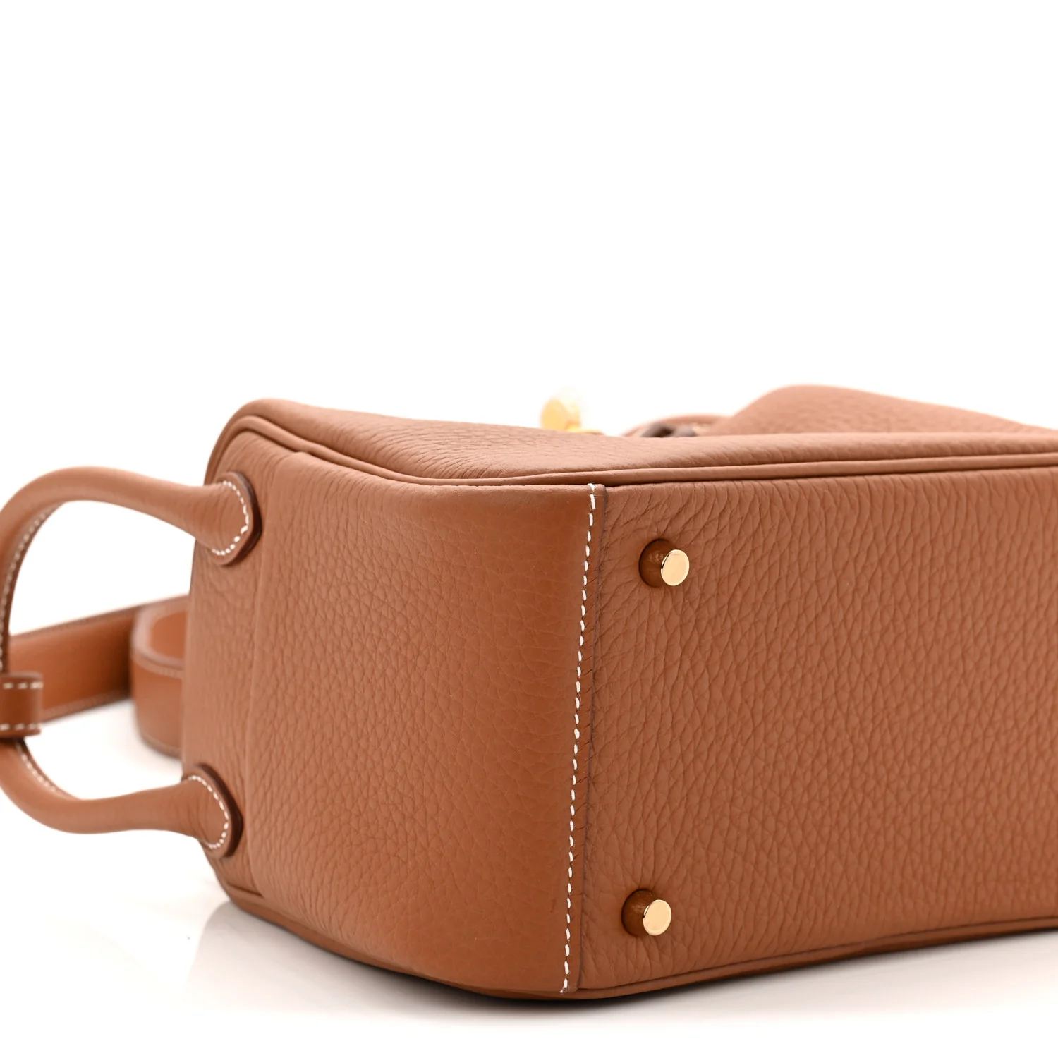 Taurillon Clemence Mini Lindy 20 Gold - Image 9