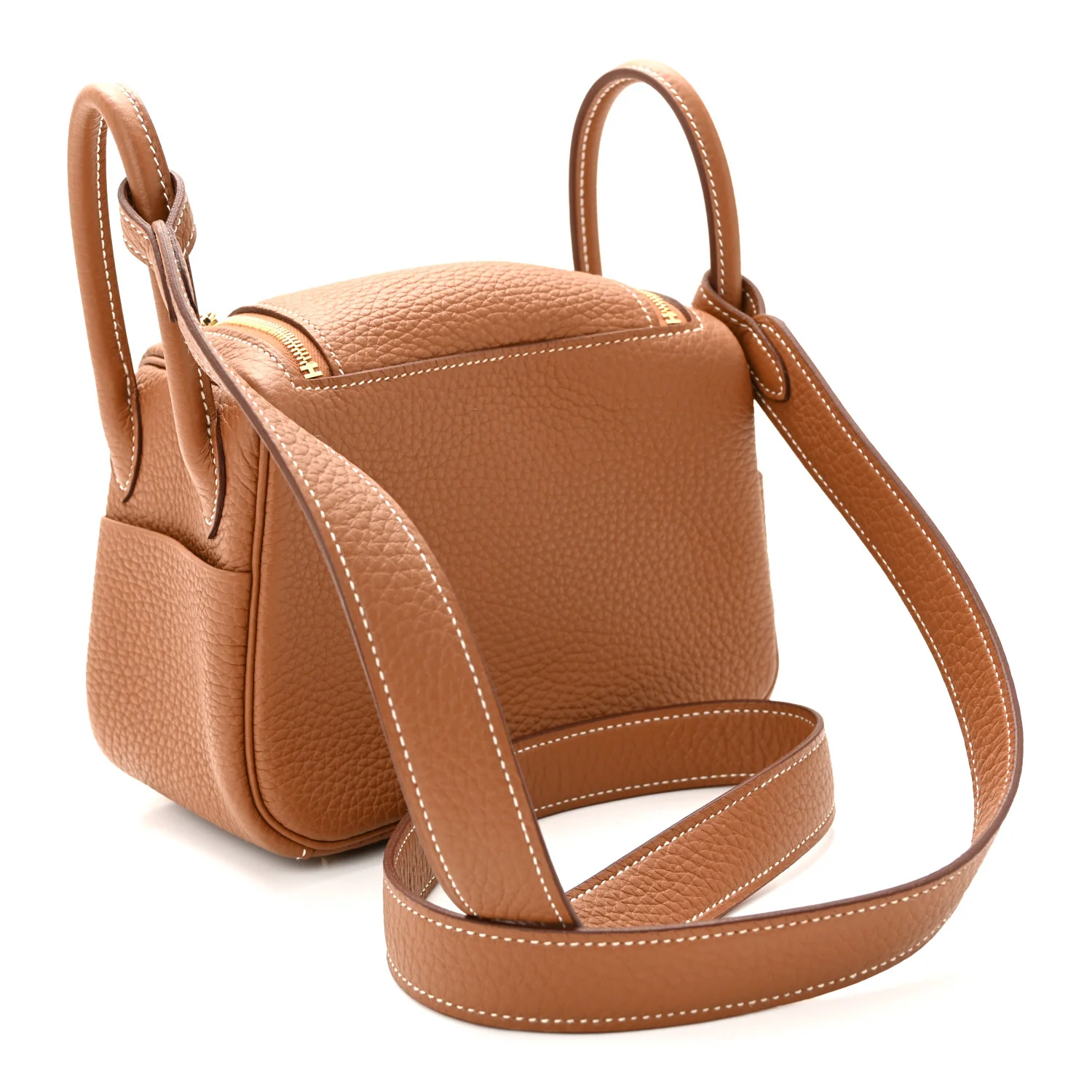 Taurillon Clemence Mini Lindy 20 Gold - Image 3