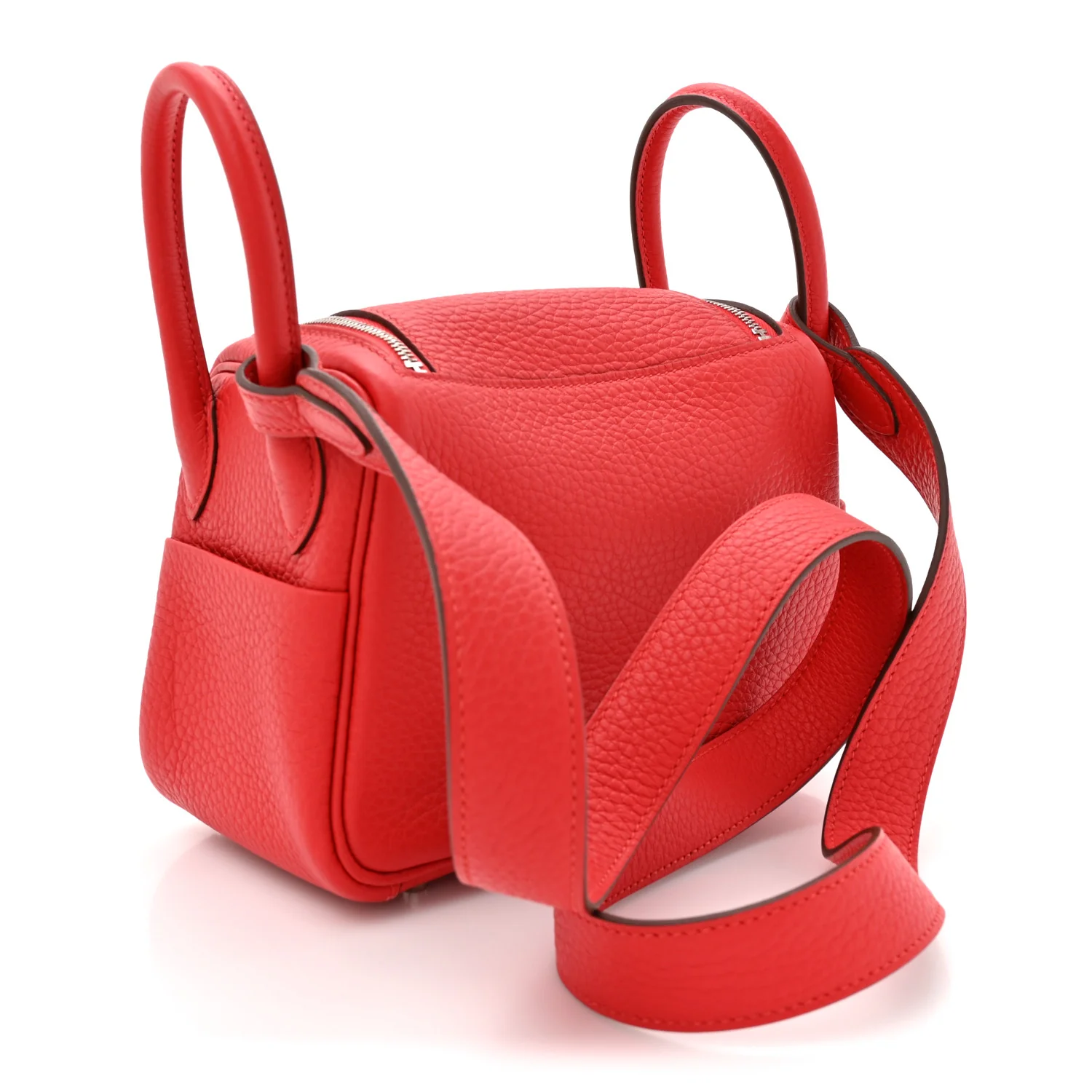 Taurillon Clemence Mini Lindy 20 Rouge Radieux - Image 3