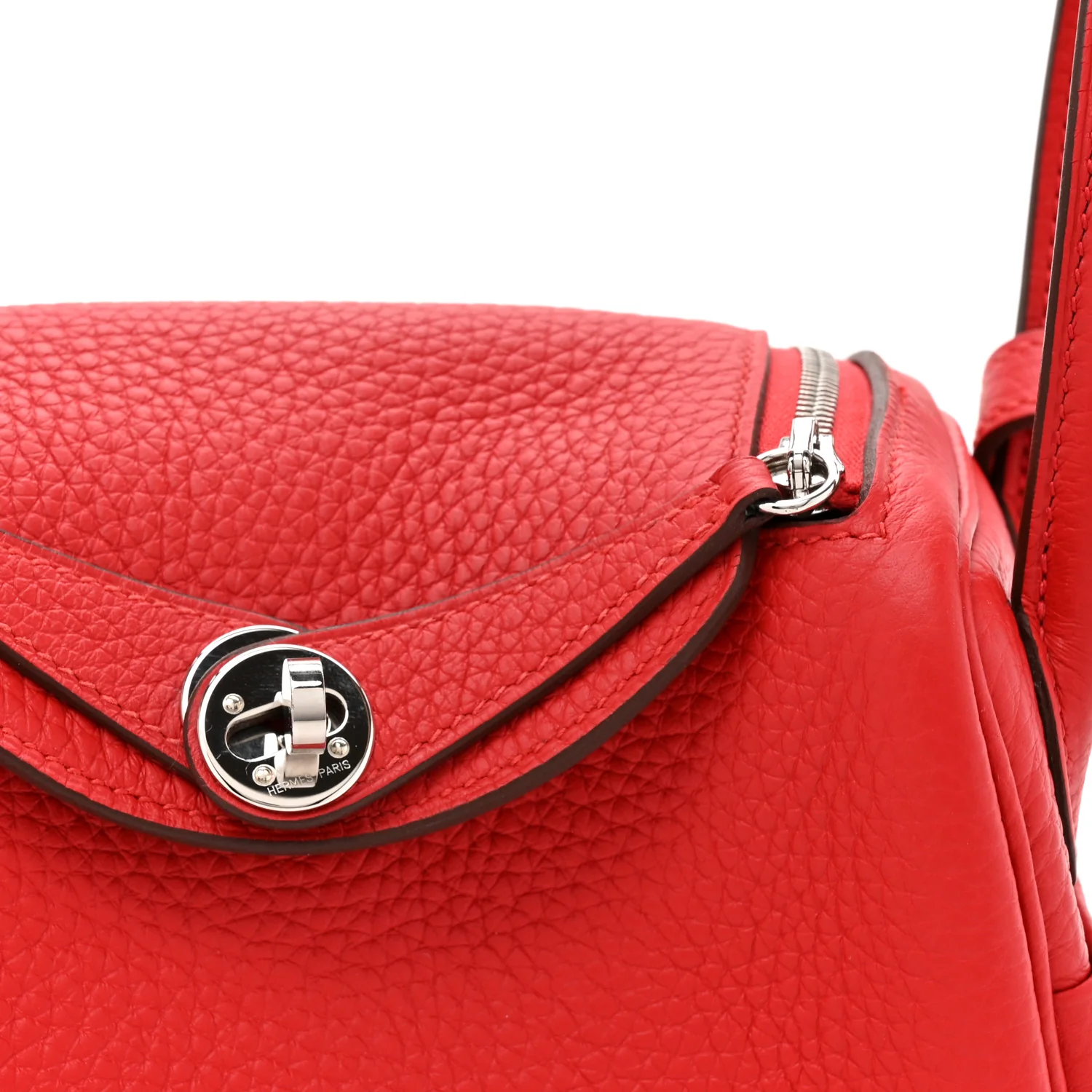Taurillon Clemence Mini Lindy 20 Rouge Radieux - Image 8