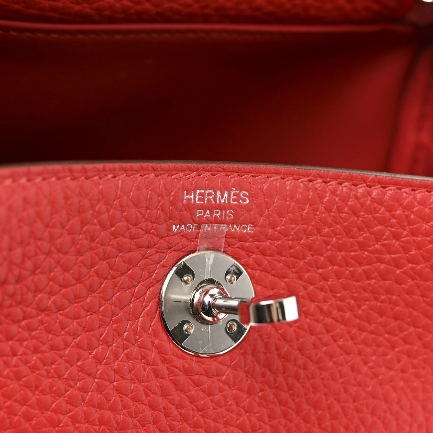 Taurillon Clemence Mini Lindy 20 Rouge Radieux - Image 6