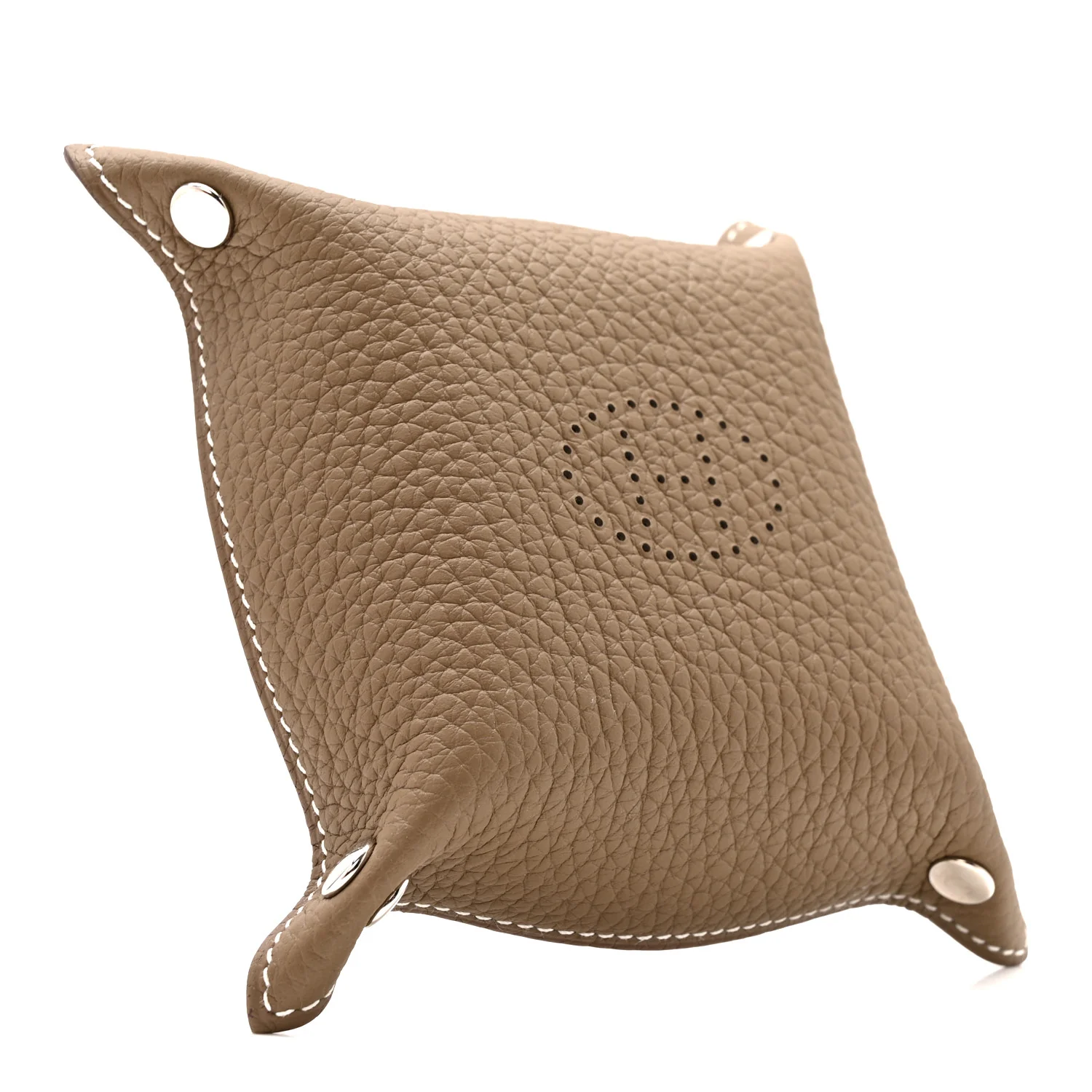 Taurillon Clemence Mini Mises et Relances Change Tray Etoupe - Image 3