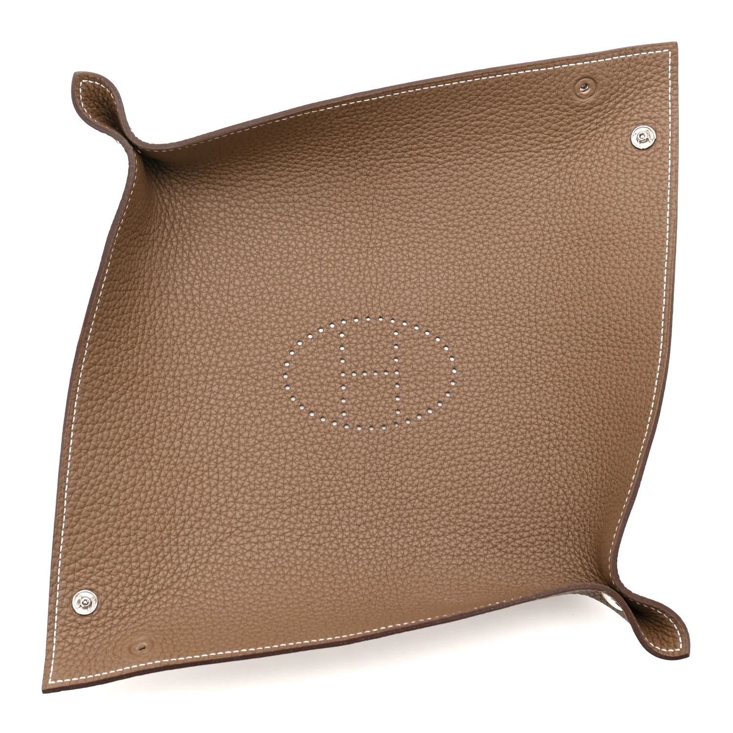 Taurillon Clemence Mises et Relances Change Tray Etoupe - Image 4