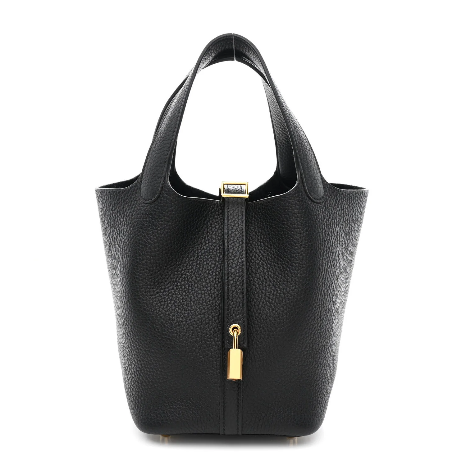 Taurillon Clemence Picotin Lock 18 PM Black