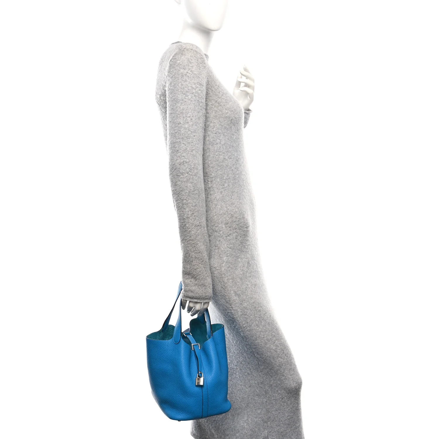 Taurillon Clemence Picotin Lock 22 MM Bleu Frida - Image 2