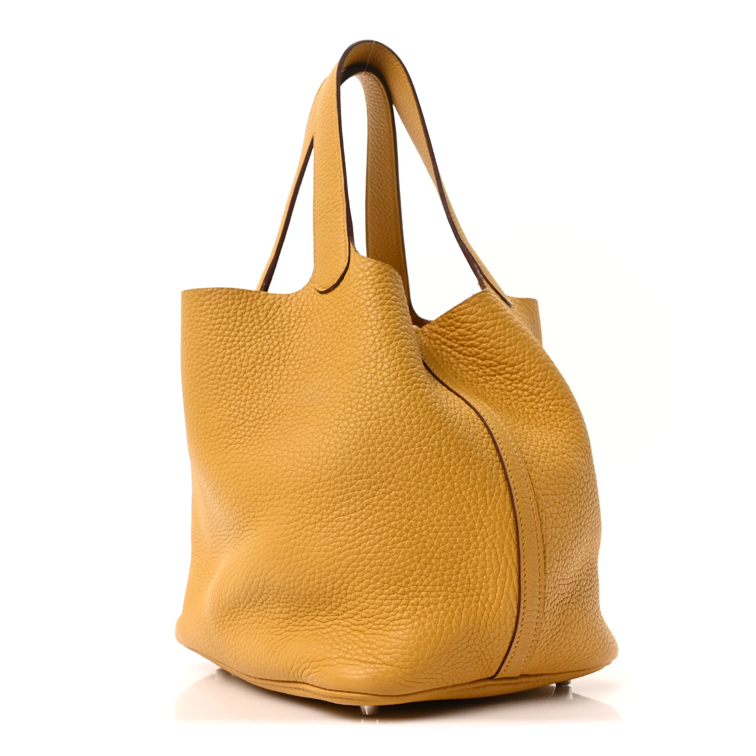 Taurillon Clemence Picotin Lock 22 MM Jaune Ambre - Image 3