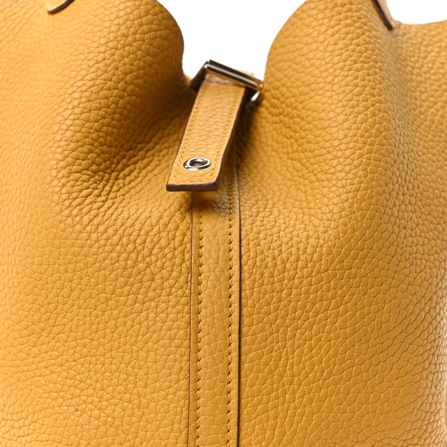 Taurillon Clemence Picotin Lock 22 MM Jaune Ambre - Image 8