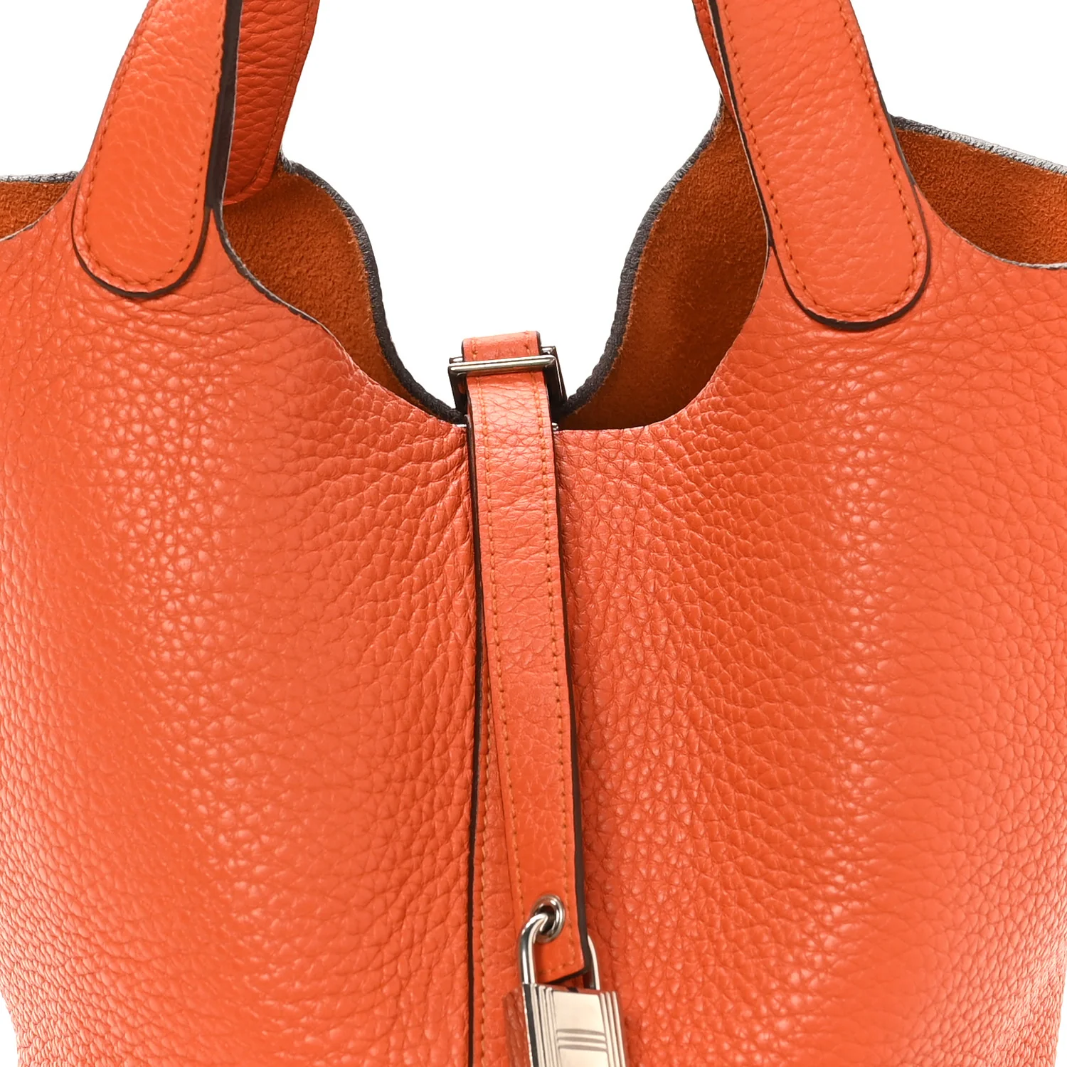 Taurillon Clemence Picotin Lock 22 MM Orange - Image 8