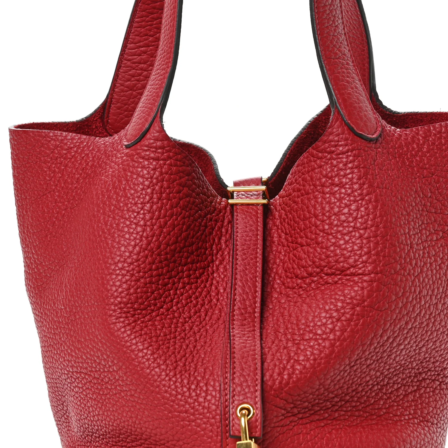 Taurillon Clemence Picotin Lock 22 MM Rouge Grenat - Image 8