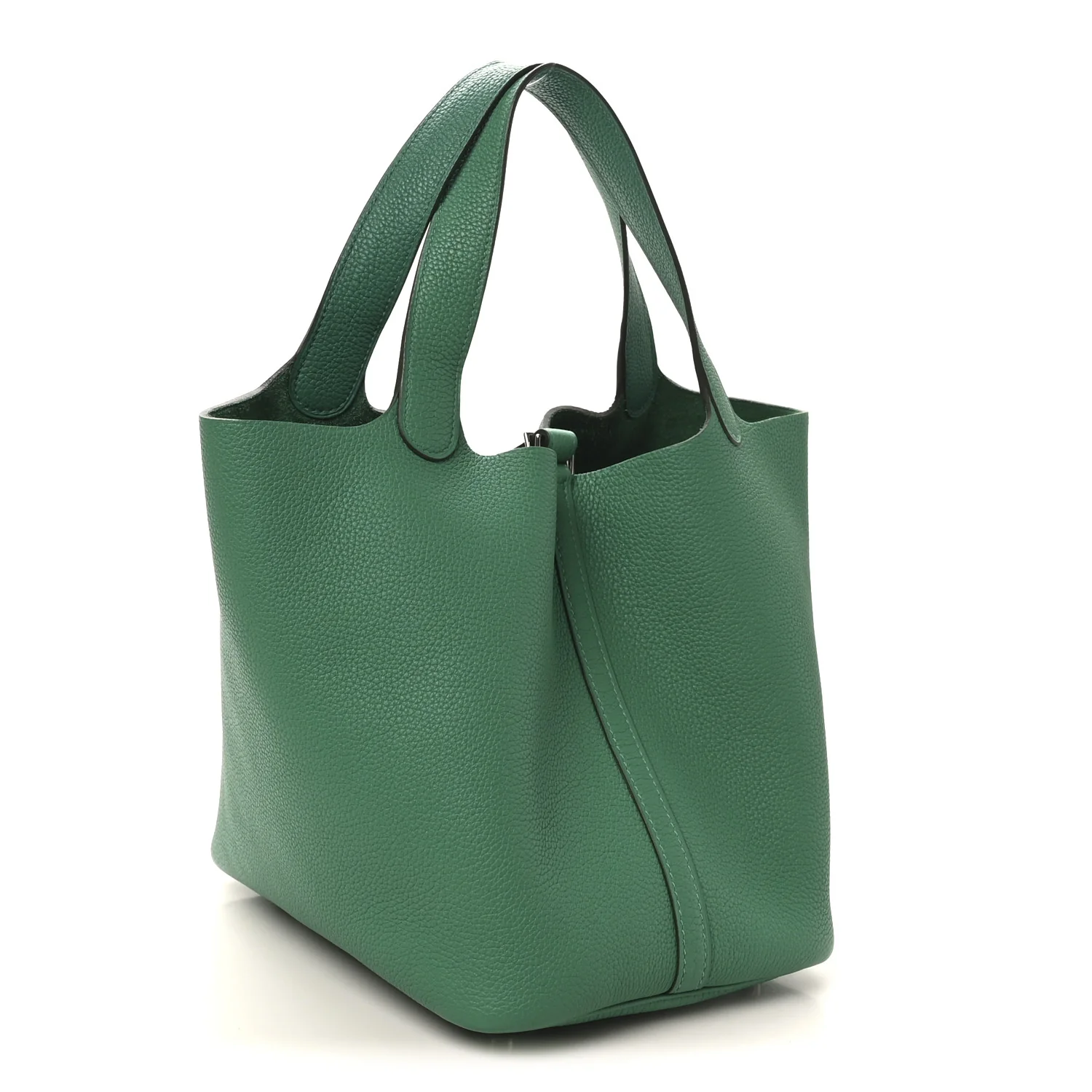 Taurillon Clemence Picotin Lock 22 MM  Vert Jade - Image 3