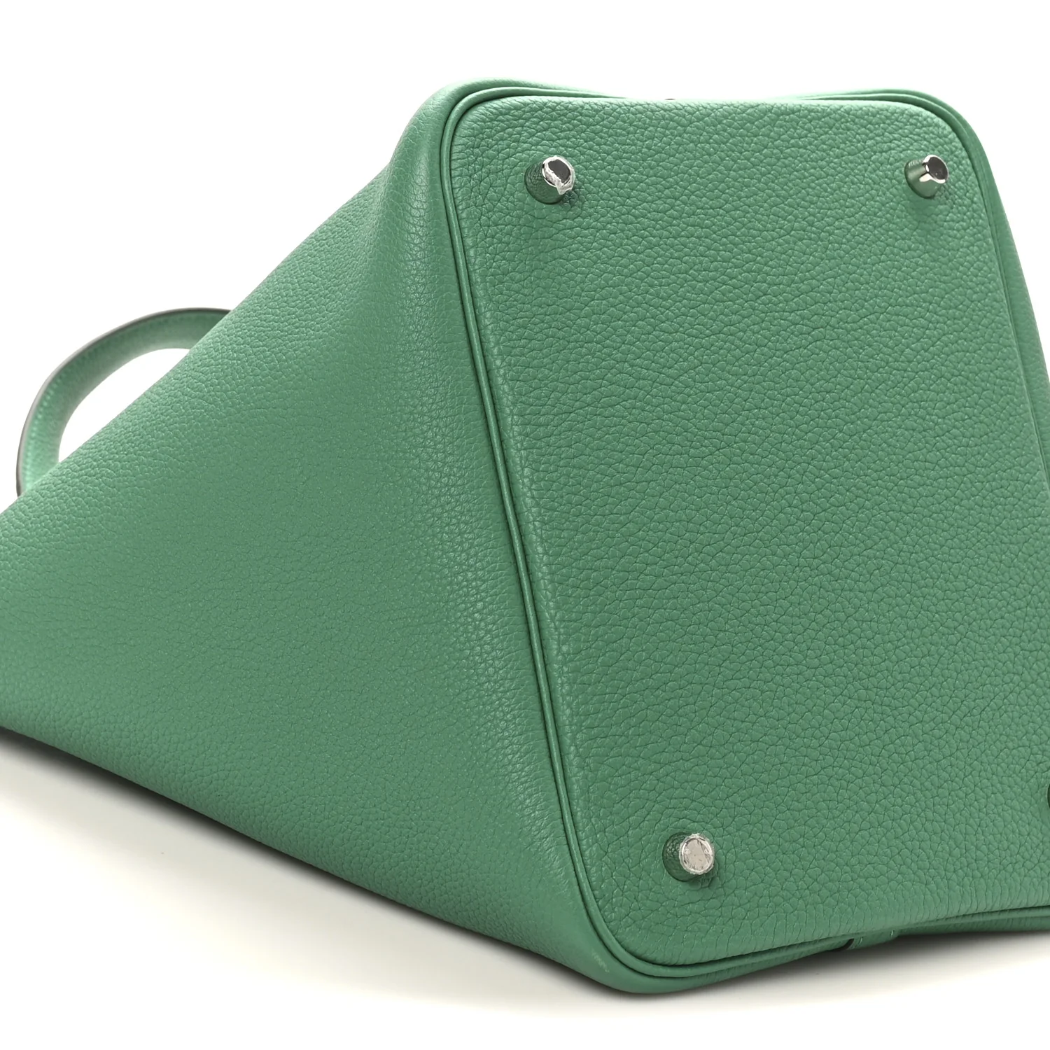 Taurillon Clemence Picotin Lock 22 MM  Vert Jade - Image 9