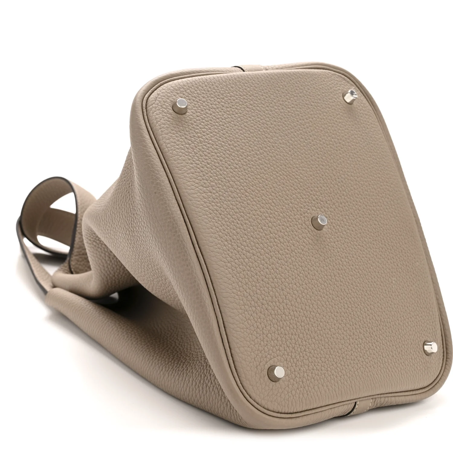 Taurillon Clemence Picotin Lock 26 GM Gris Tourterelle - Image 9