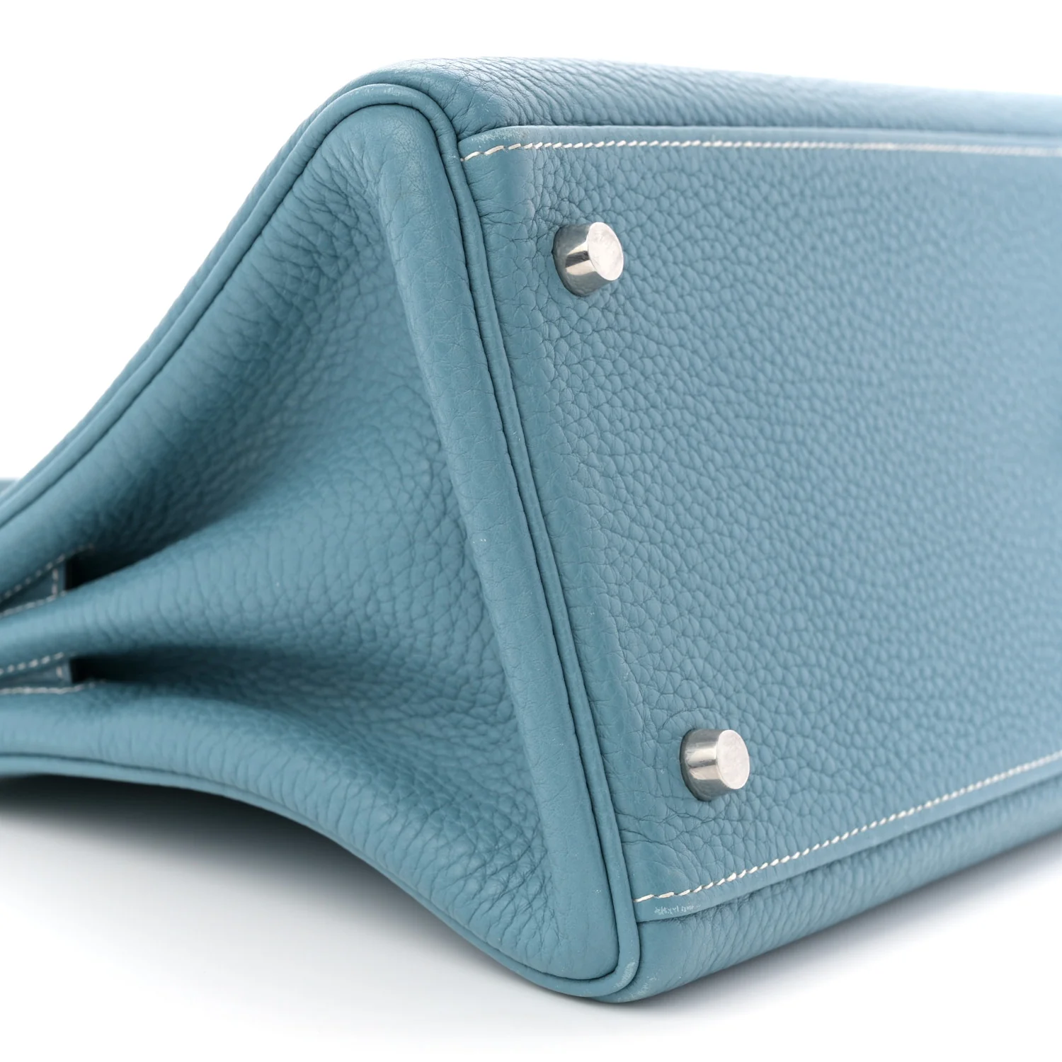Taurillon Clemence Shoulder Kelly 42 Blue Jean - Image 9