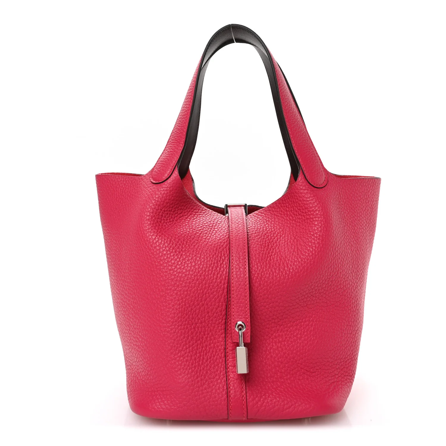 Taurillon Clemence Swift Eclat Picotin Lock 22 MM Framboise Rouge Sellier