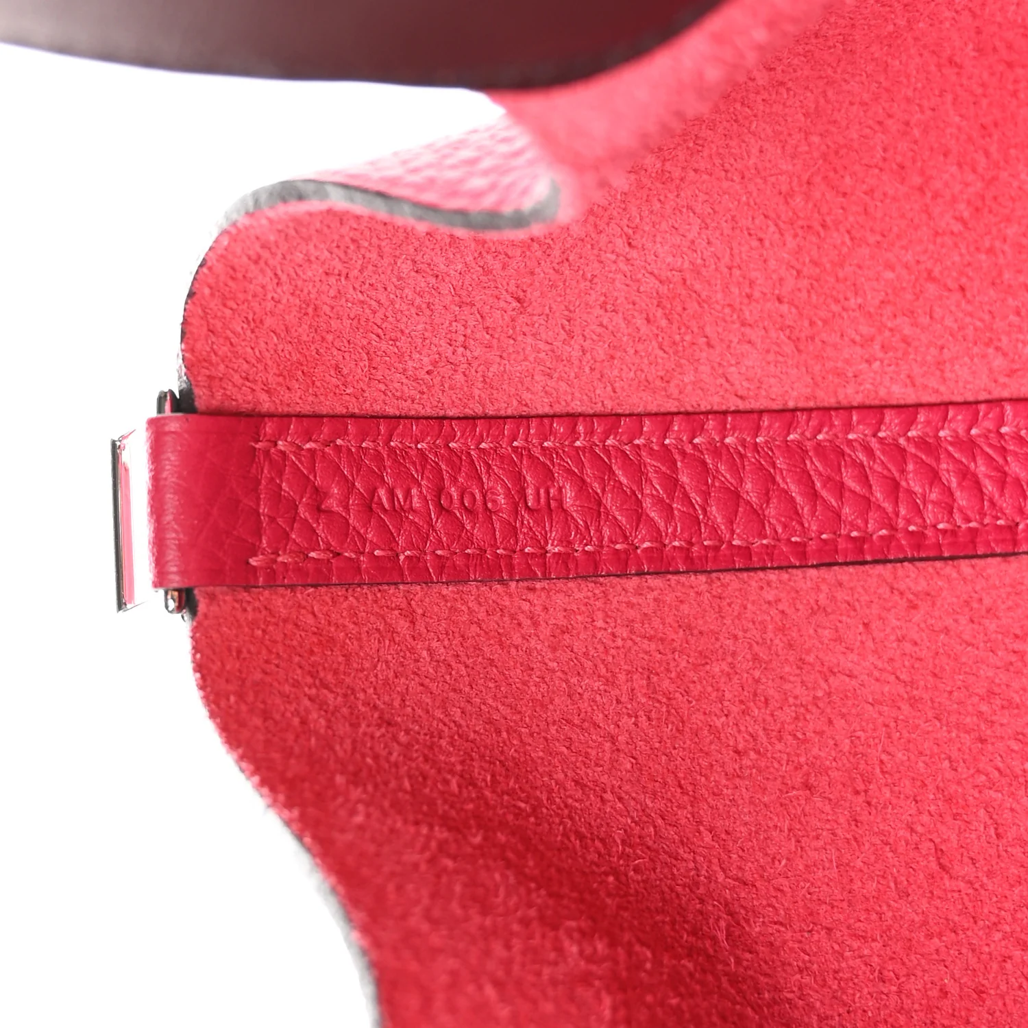 Taurillon Clemence Swift Eclat Picotin Lock 22 MM Framboise Rouge Sellier - Image 7