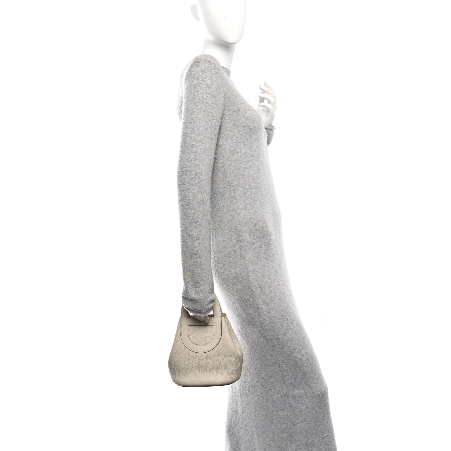 Taurillon Clemence Swift In-The-Loop 18 Bag Beton - Image 2