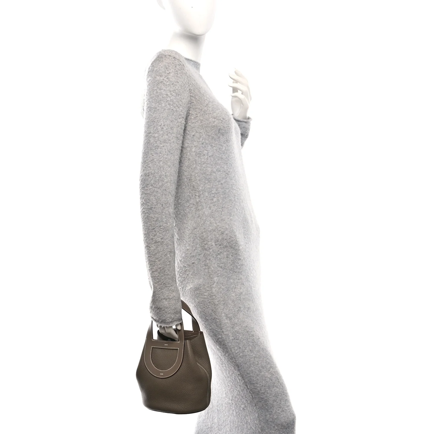 Taurillon Clemence Swift In-The-Loop 18 Bag Etoupe - Image 2