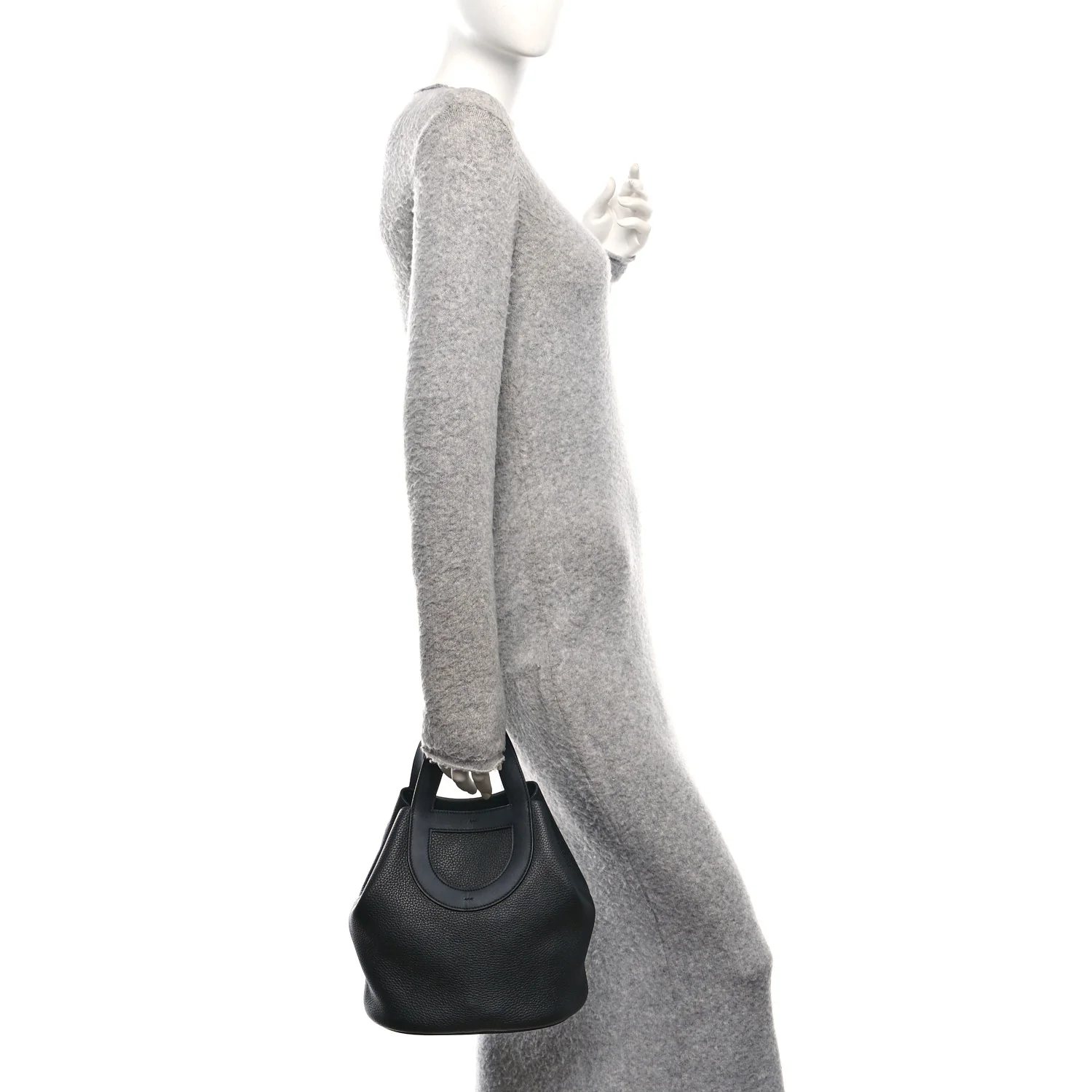 Taurillon Clemence Swift In-The-Loop 23 Bag Black - Image 2