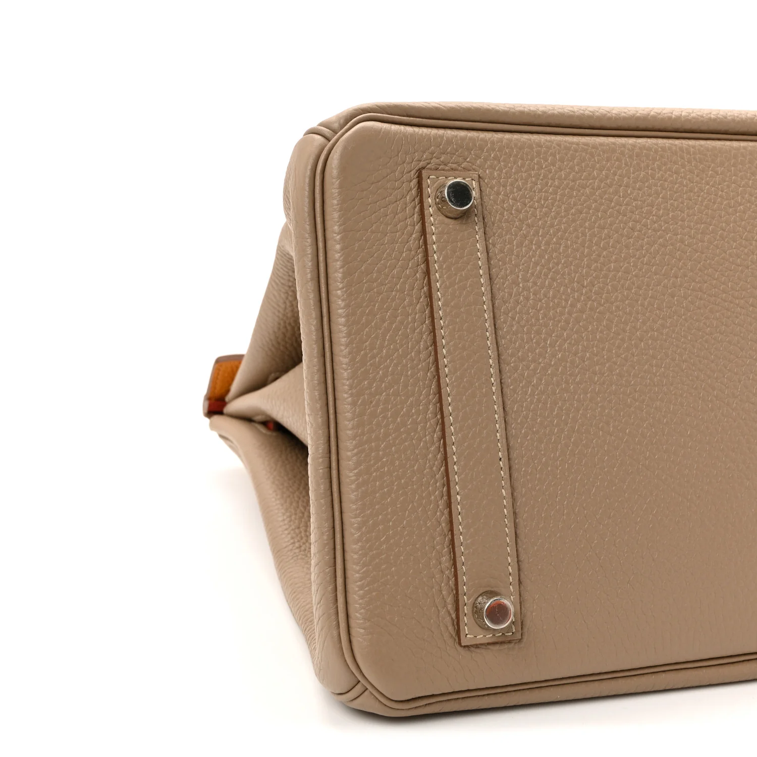 Taurillon Clemence Swift Tri-Color Birkin 35 Sanguine Gris Tourterelle Moutarde - Image 9