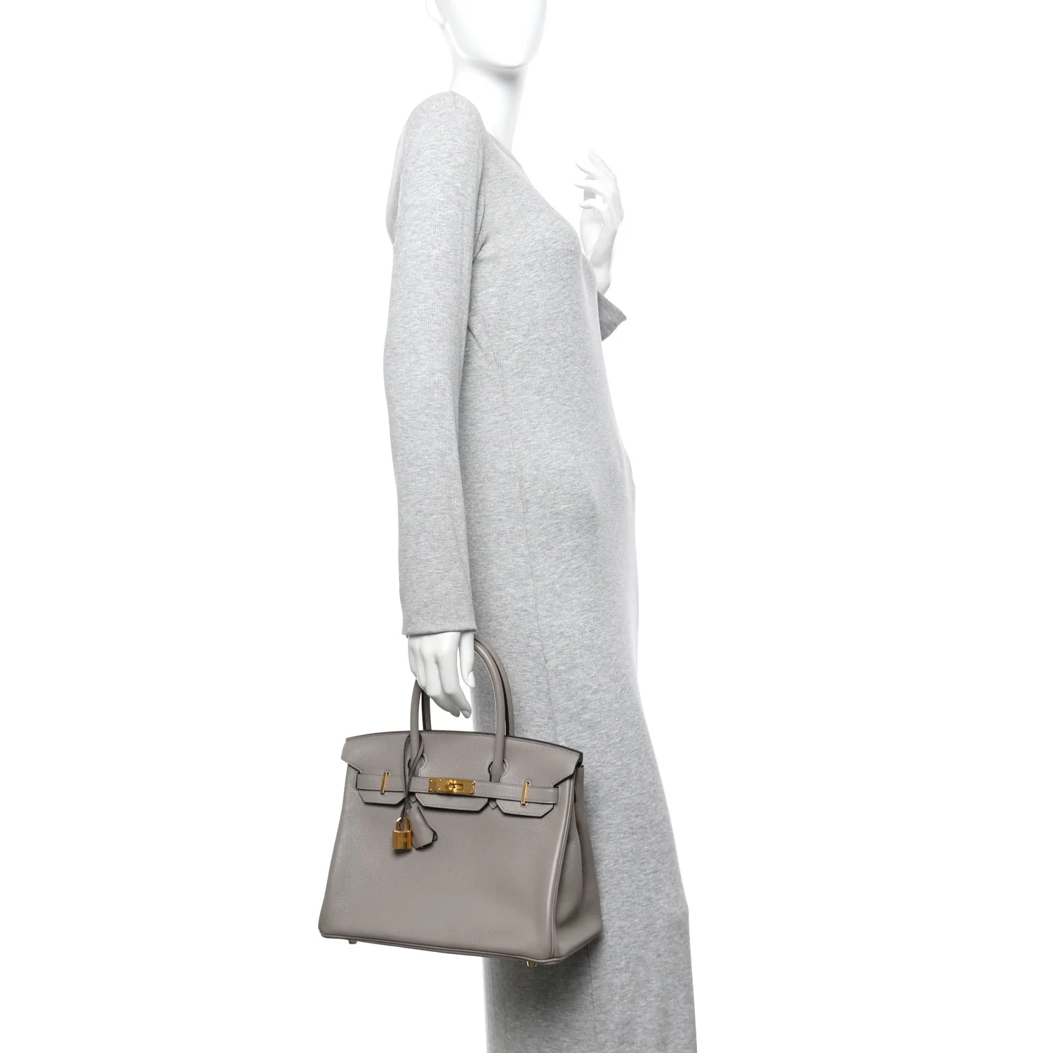 Taurillon Novillo Birkin 30 Gris Asphalte - Image 2