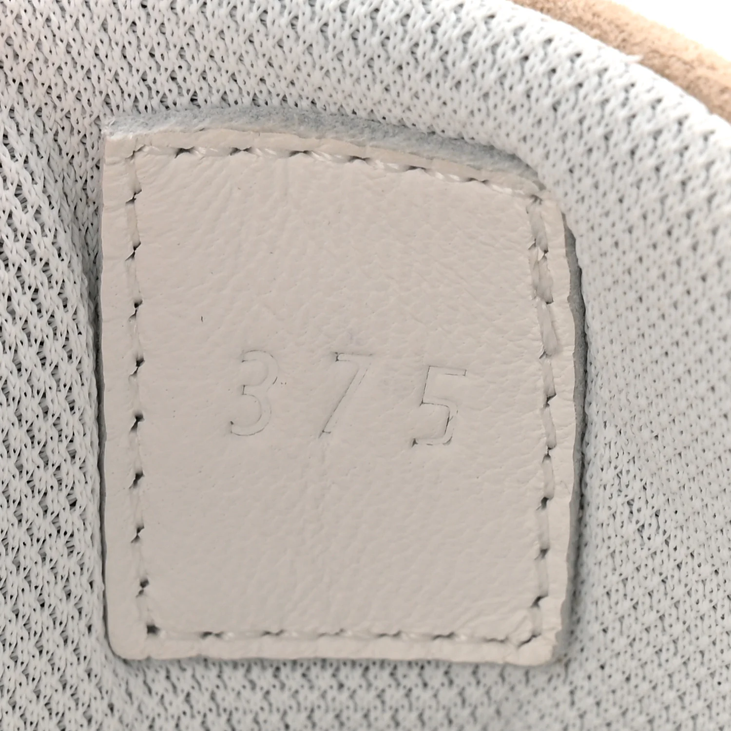 Textured Mesh Suede Goatskin Bouncing Sneakers 37.5 Beige Camel - Image 9