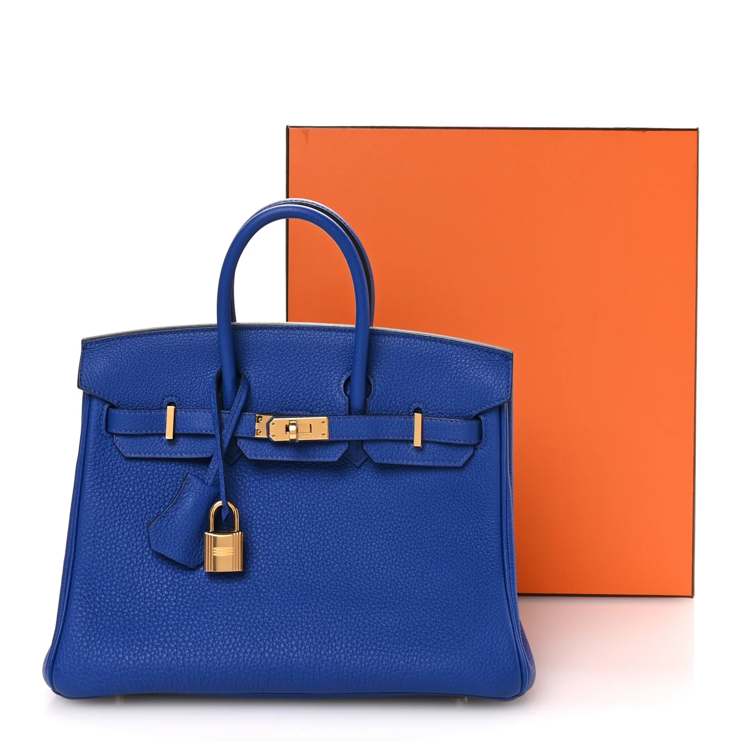 Togo Birkin 25 Bleu Electrique - Image 11