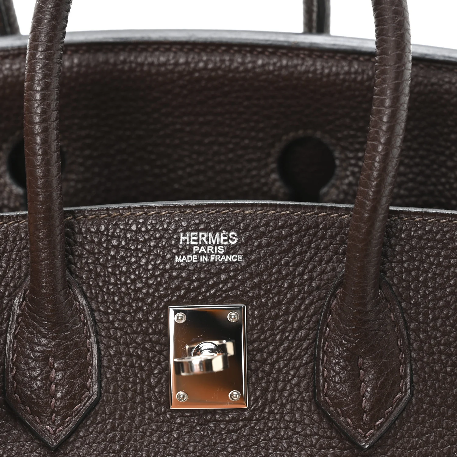 Togo Birkin 25 Chocolate - Image 11