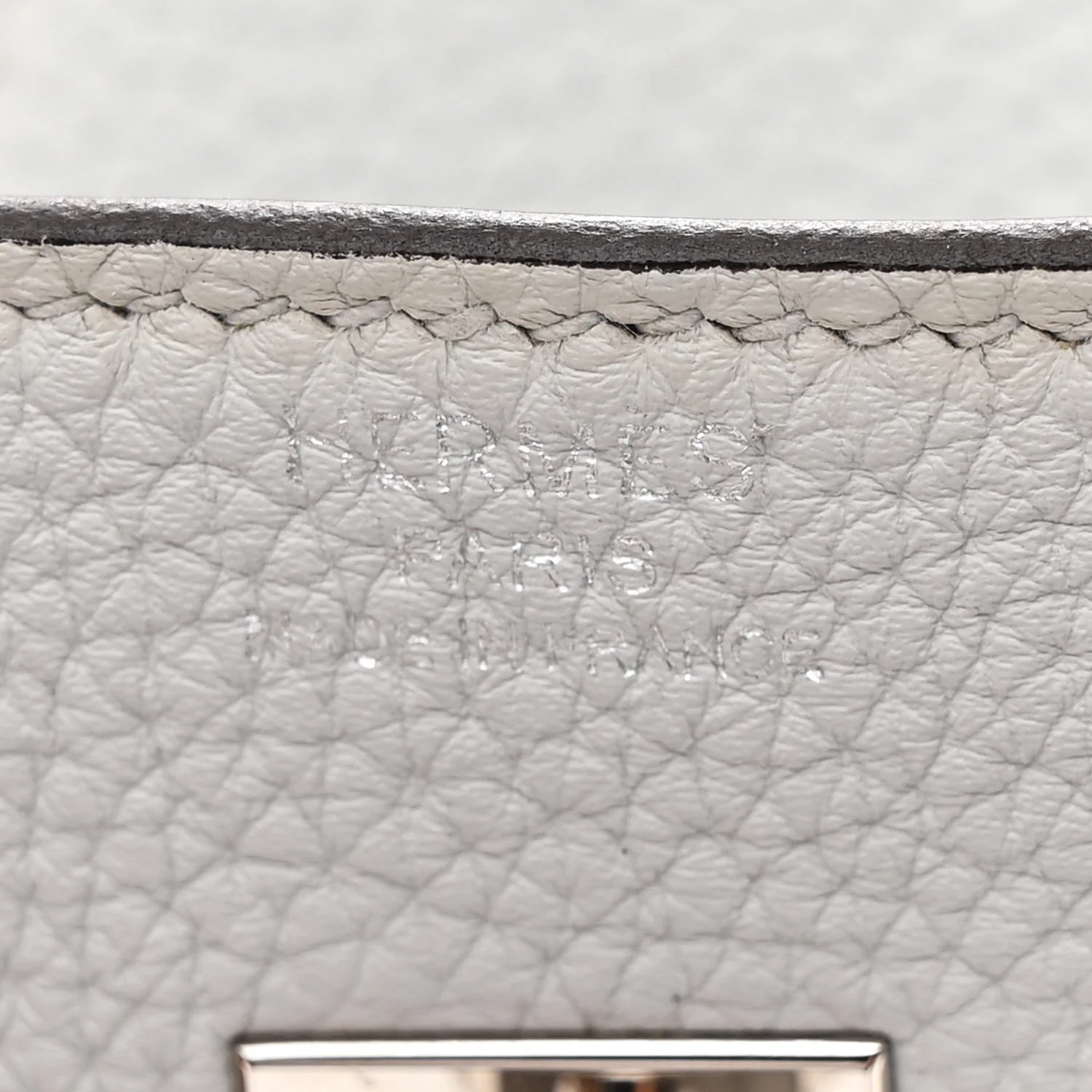 Togo Birkin 25 Gris Platine - Image 5