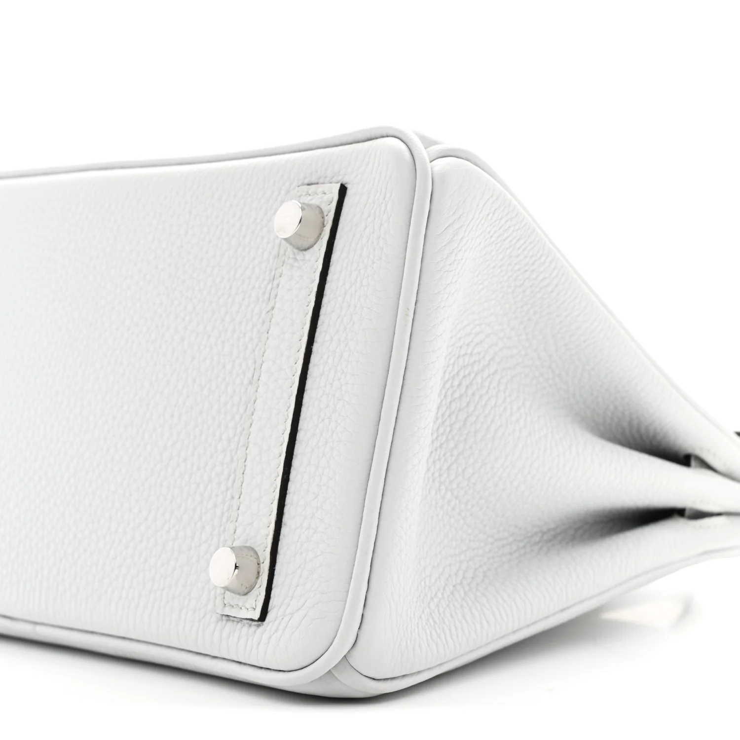 Togo Birkin 25 Gris Platine - Image 9