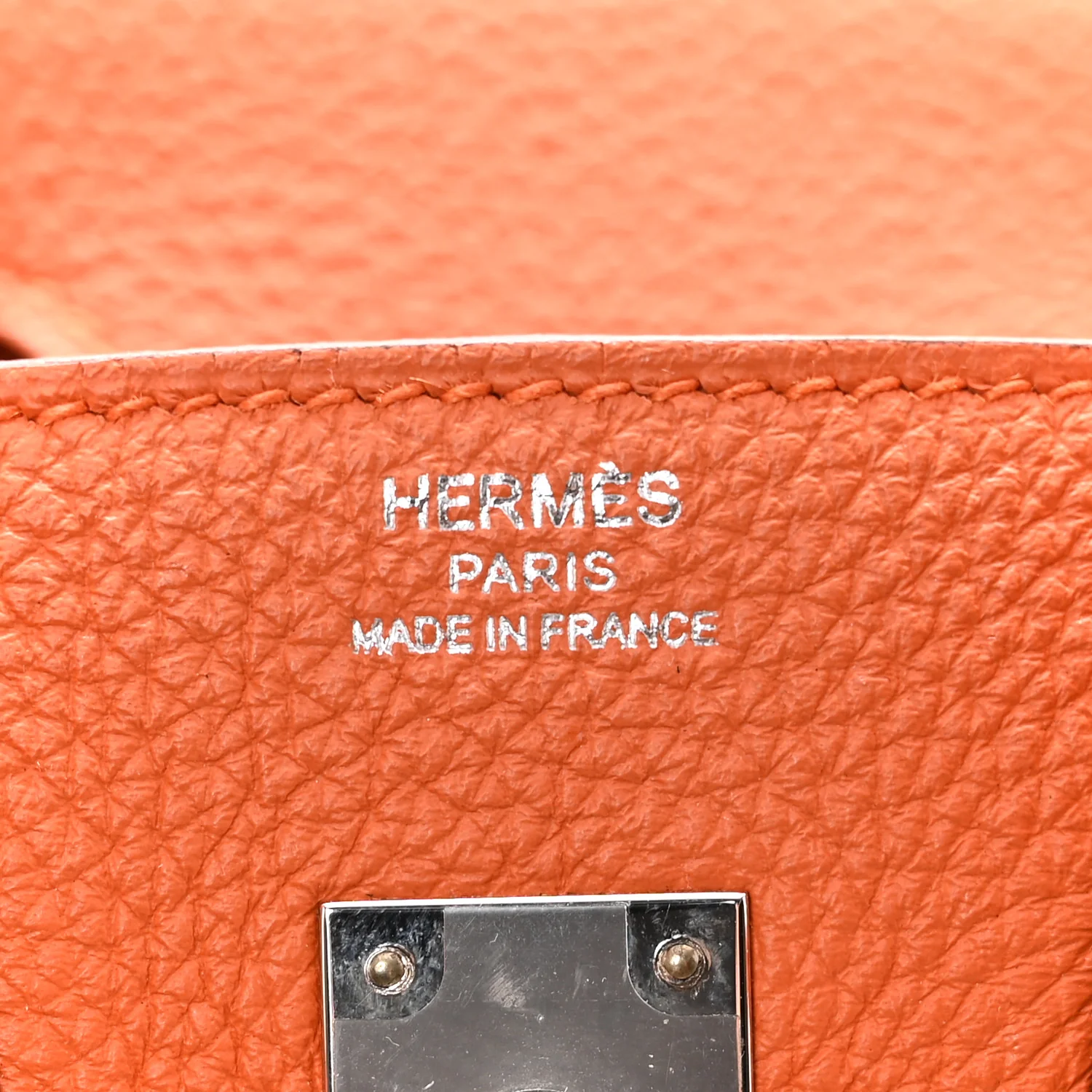 Togo Birkin 25 Orange - Image 6