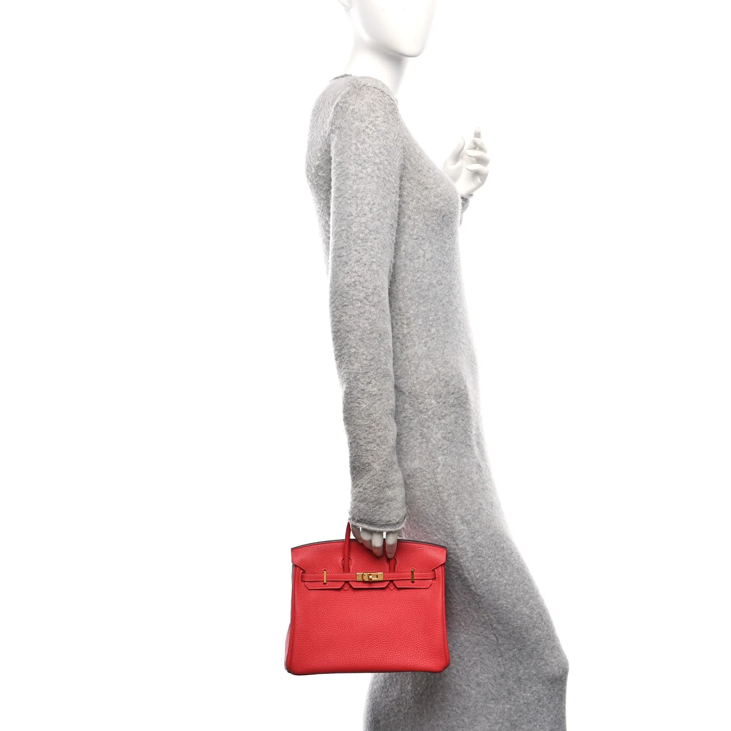 Togo Birkin 25 Rouge Pivoine - Image 2