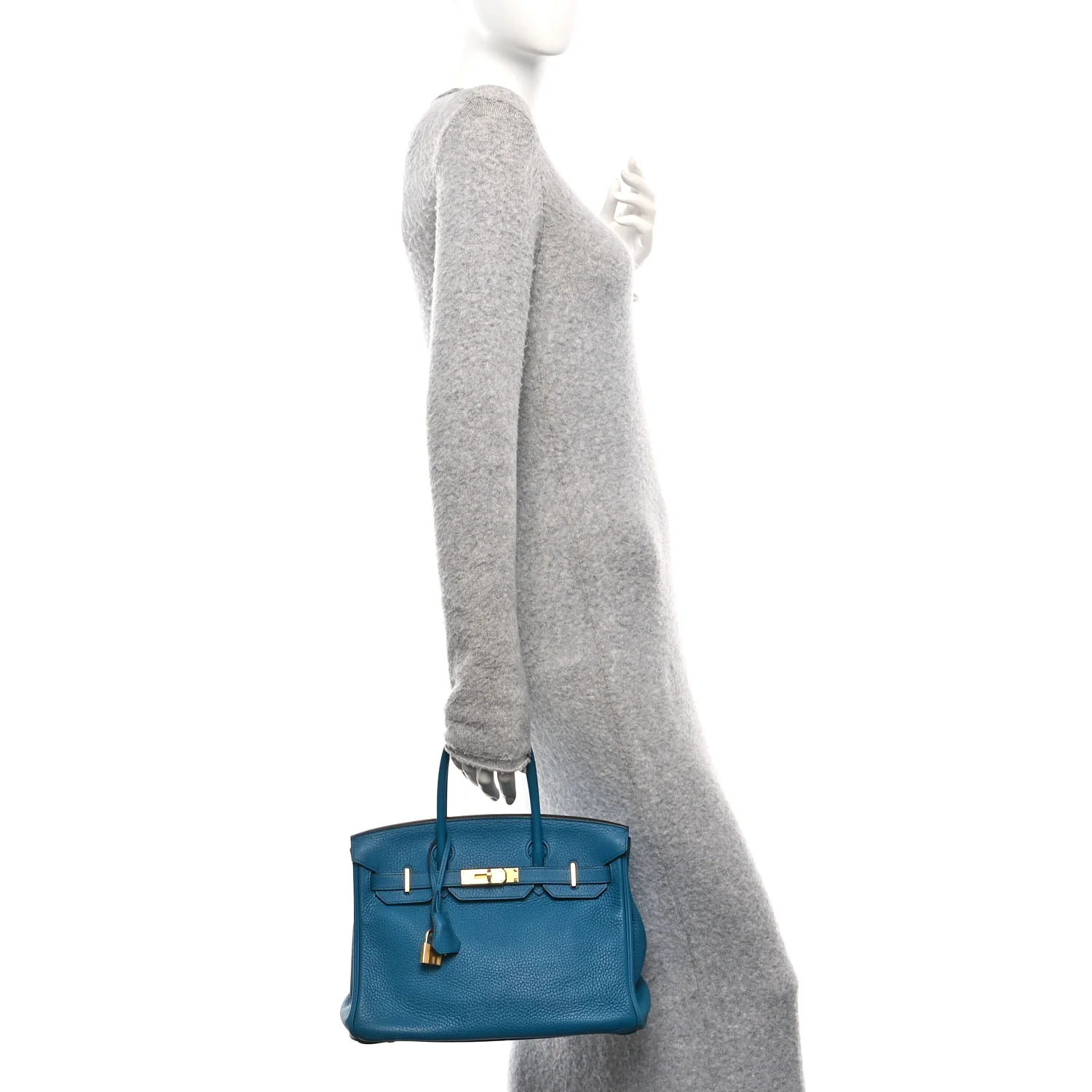Togo Birkin 30 Bleu Izmir - Image 4