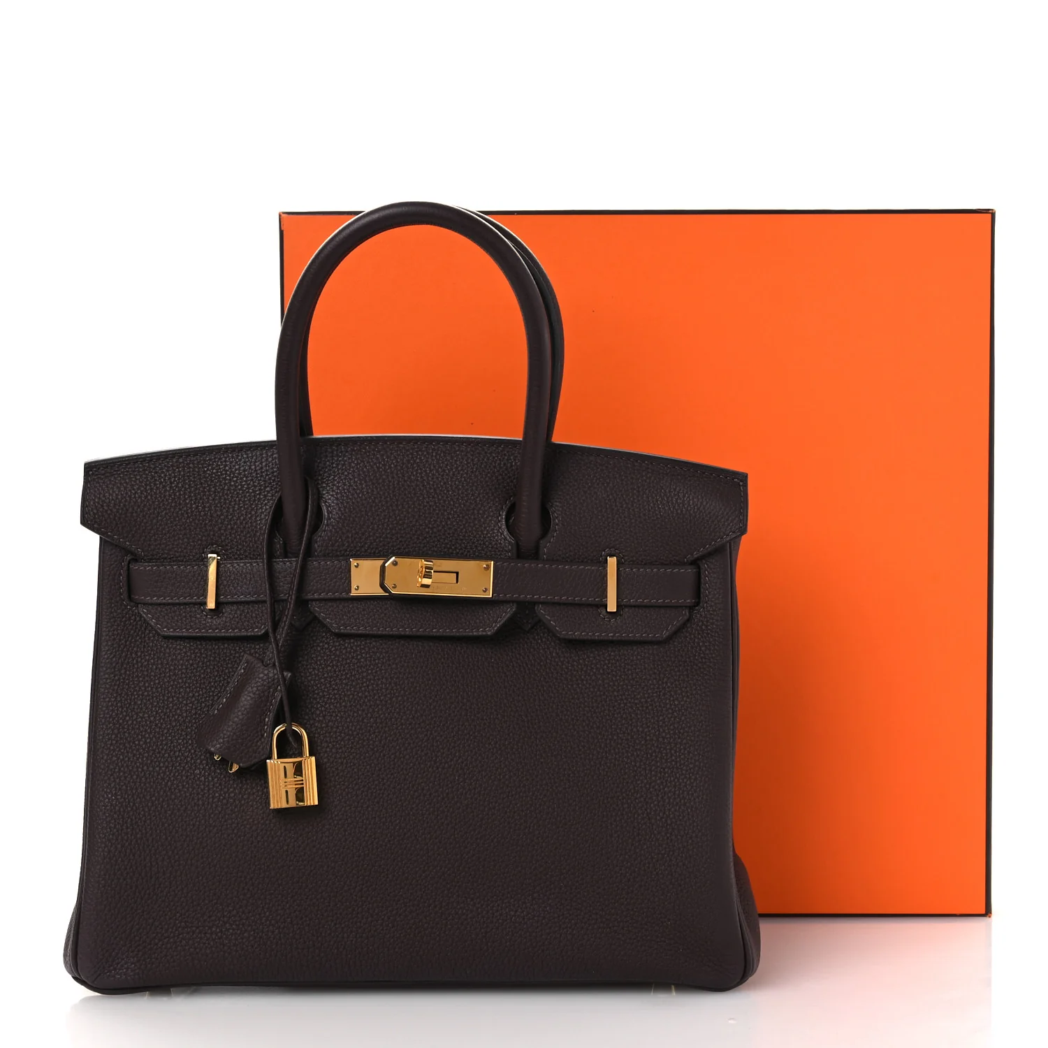 Togo Birkin 30 Chocolate - Image 13