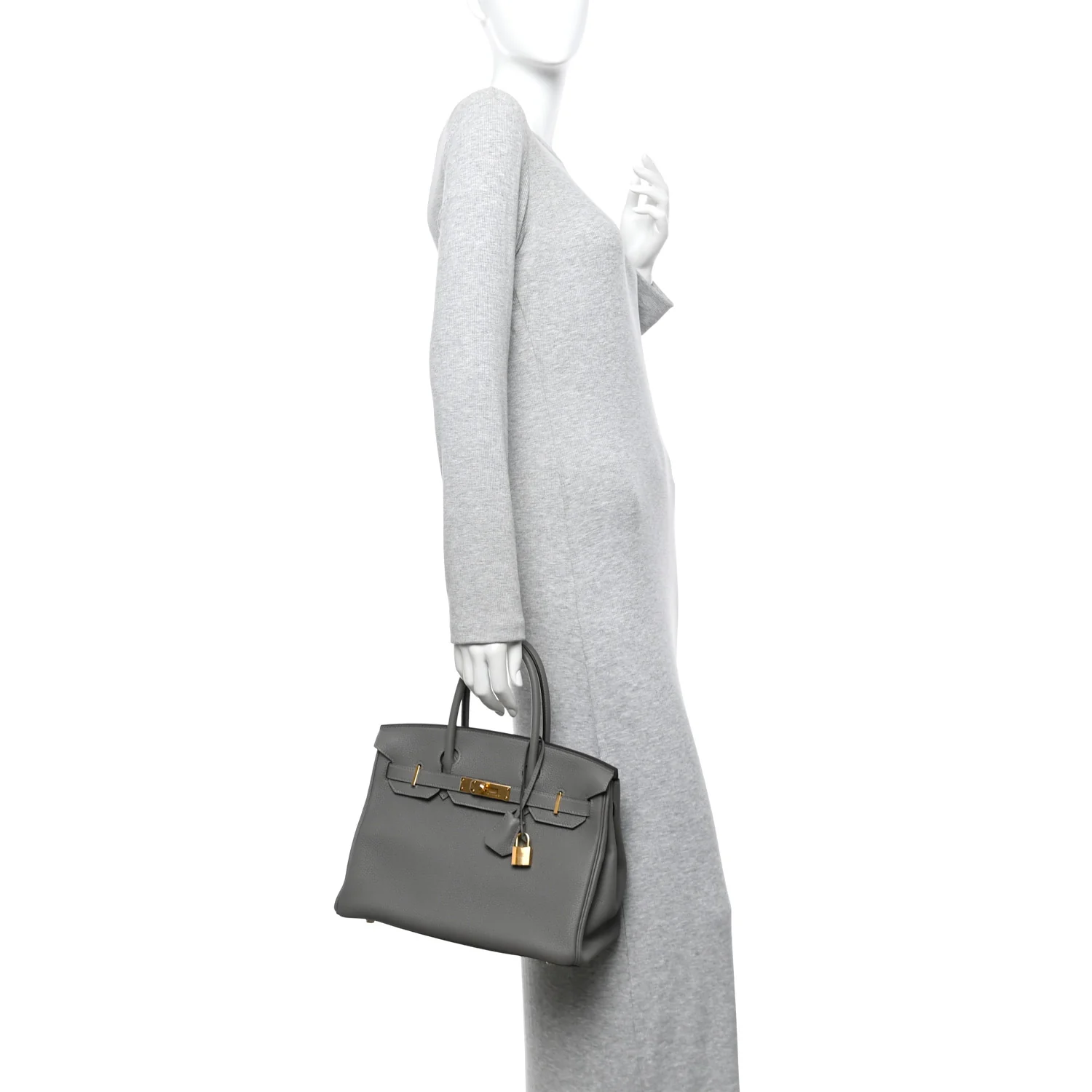 Togo Birkin 30 Gris Meyer - Image 2