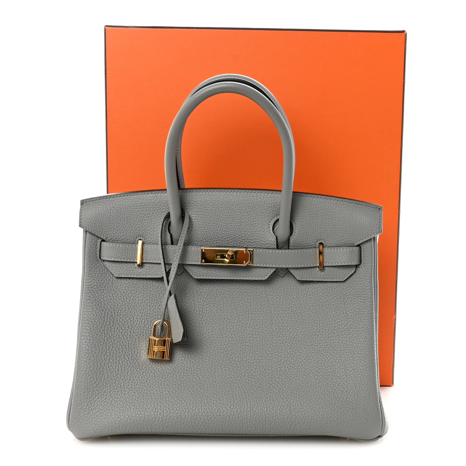 Togo Birkin 30 Gris Mouette - Image 11