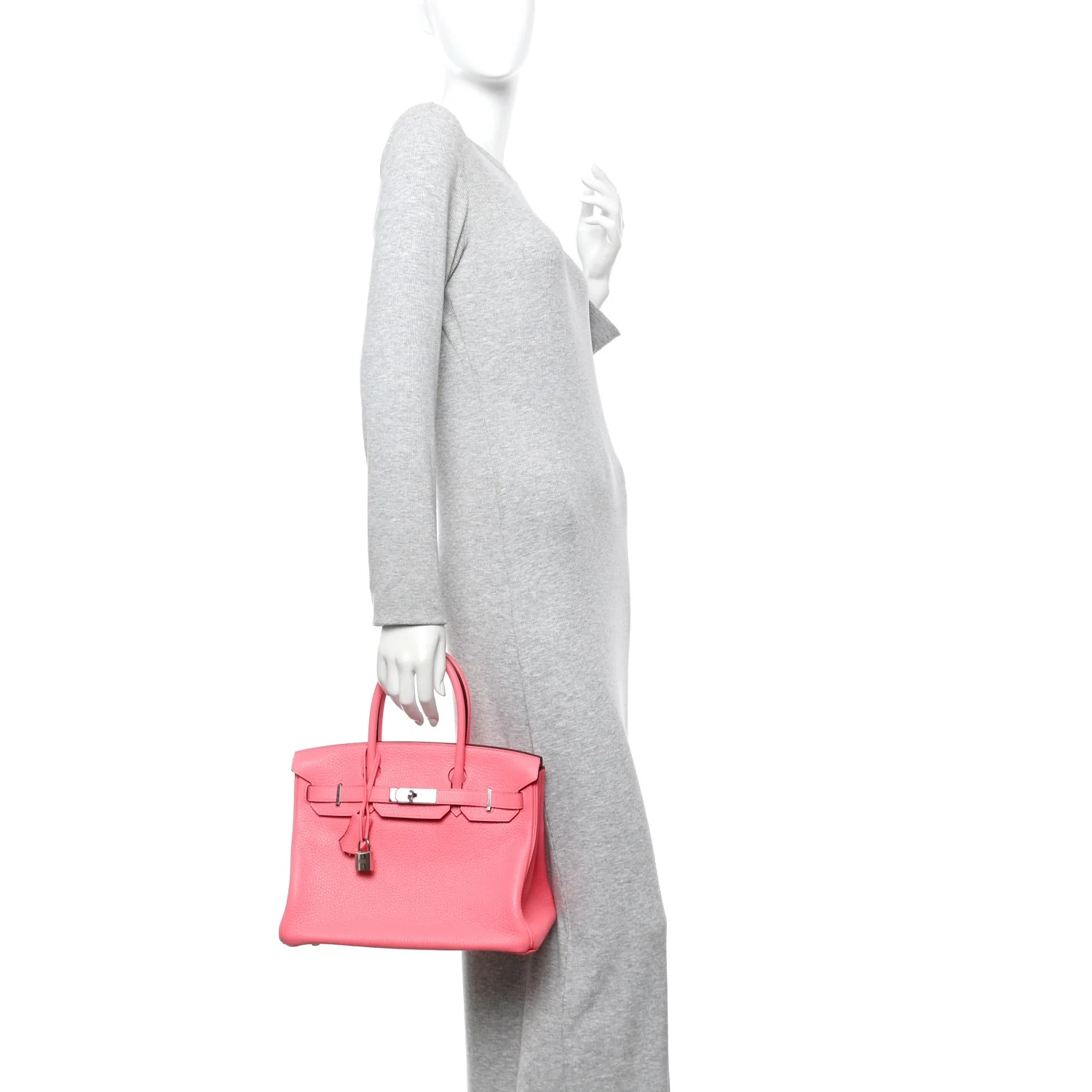 Togo Birkin 30 Rose Azalee - Image 2