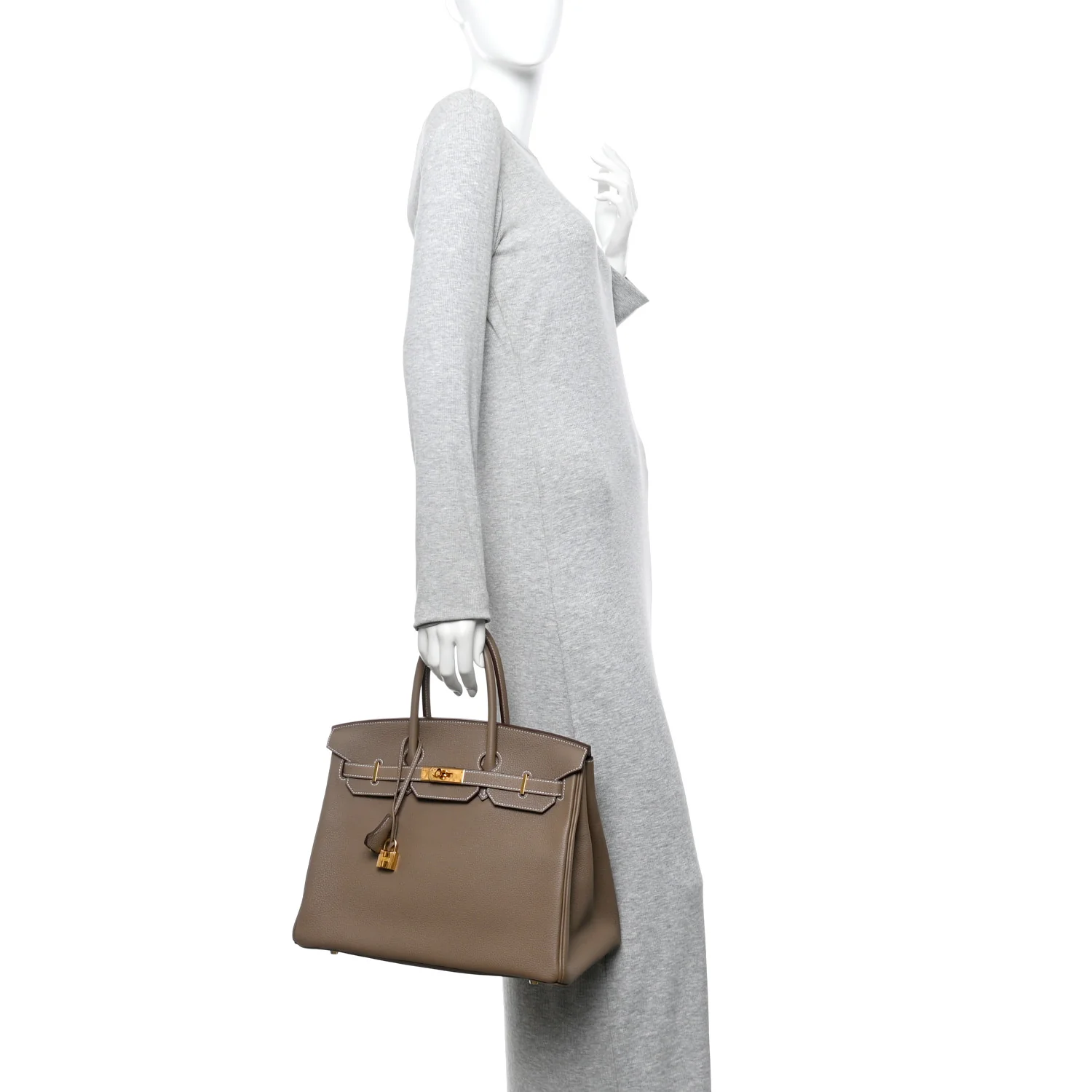Togo Birkin 35 Etoupe - Image 2
