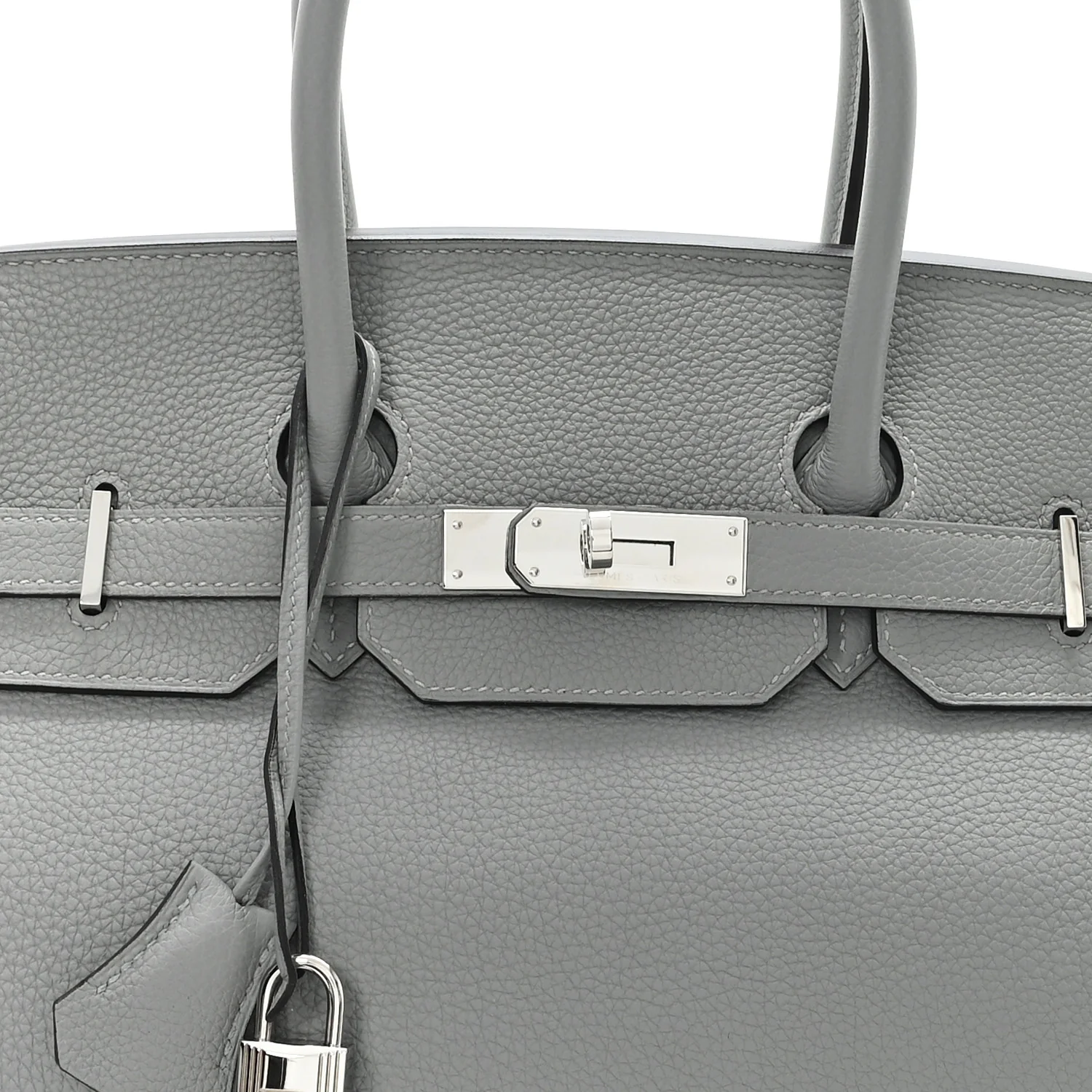 Togo Birkin 35 Gris Mouette - Image 8