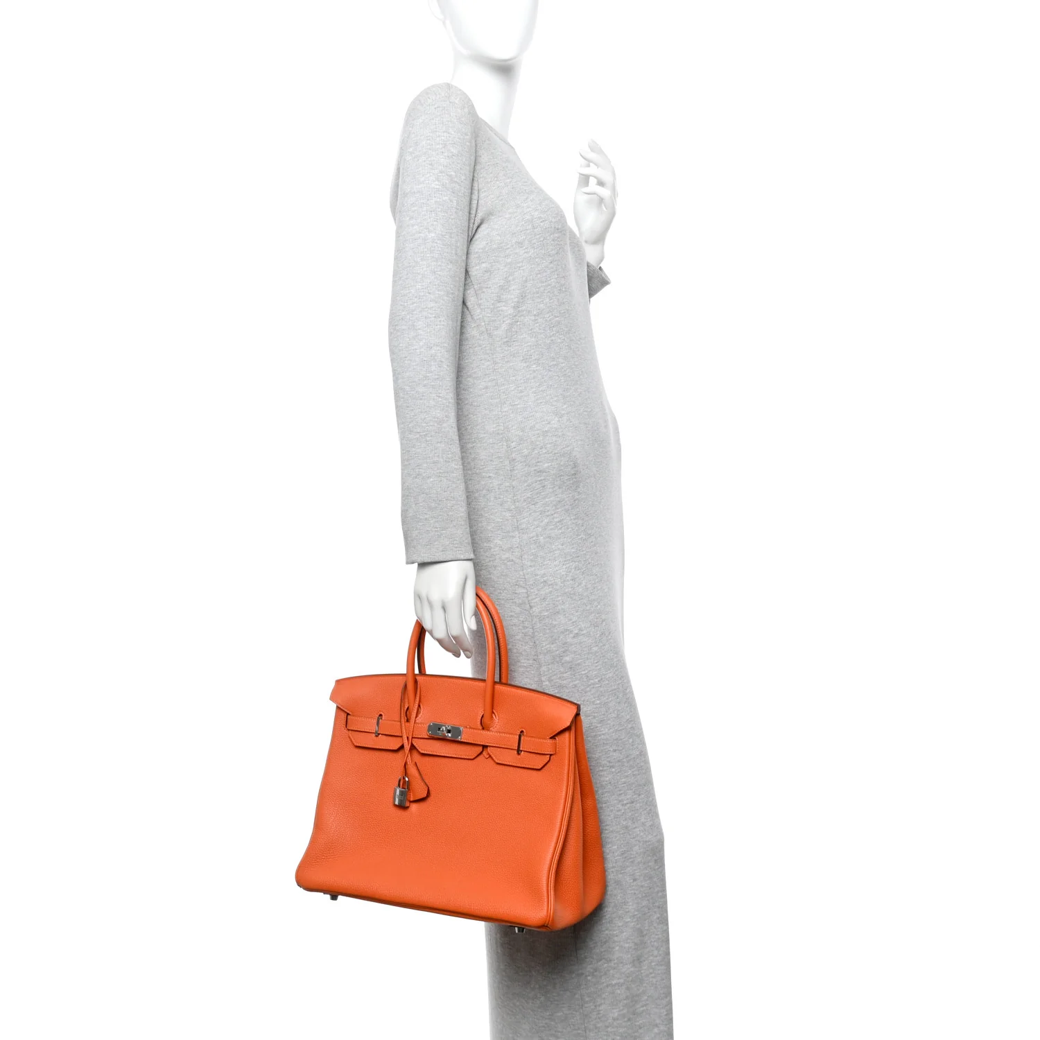 Togo Birkin 35 Orange - Image 2